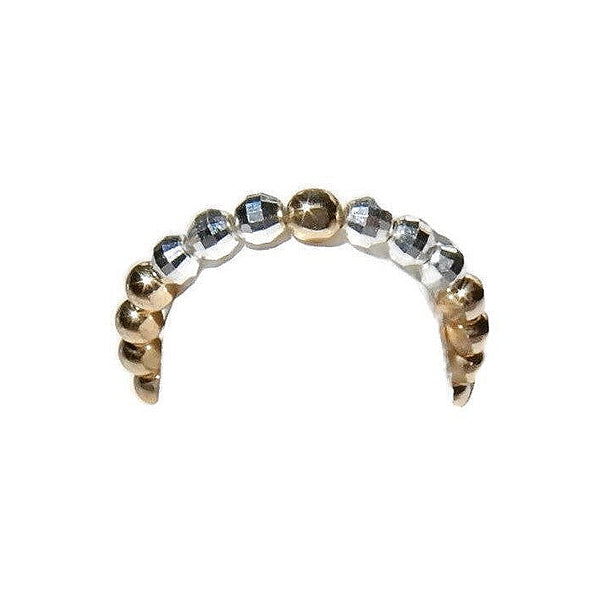 Flexring 3mm Diamondlook gold/sparkling silver