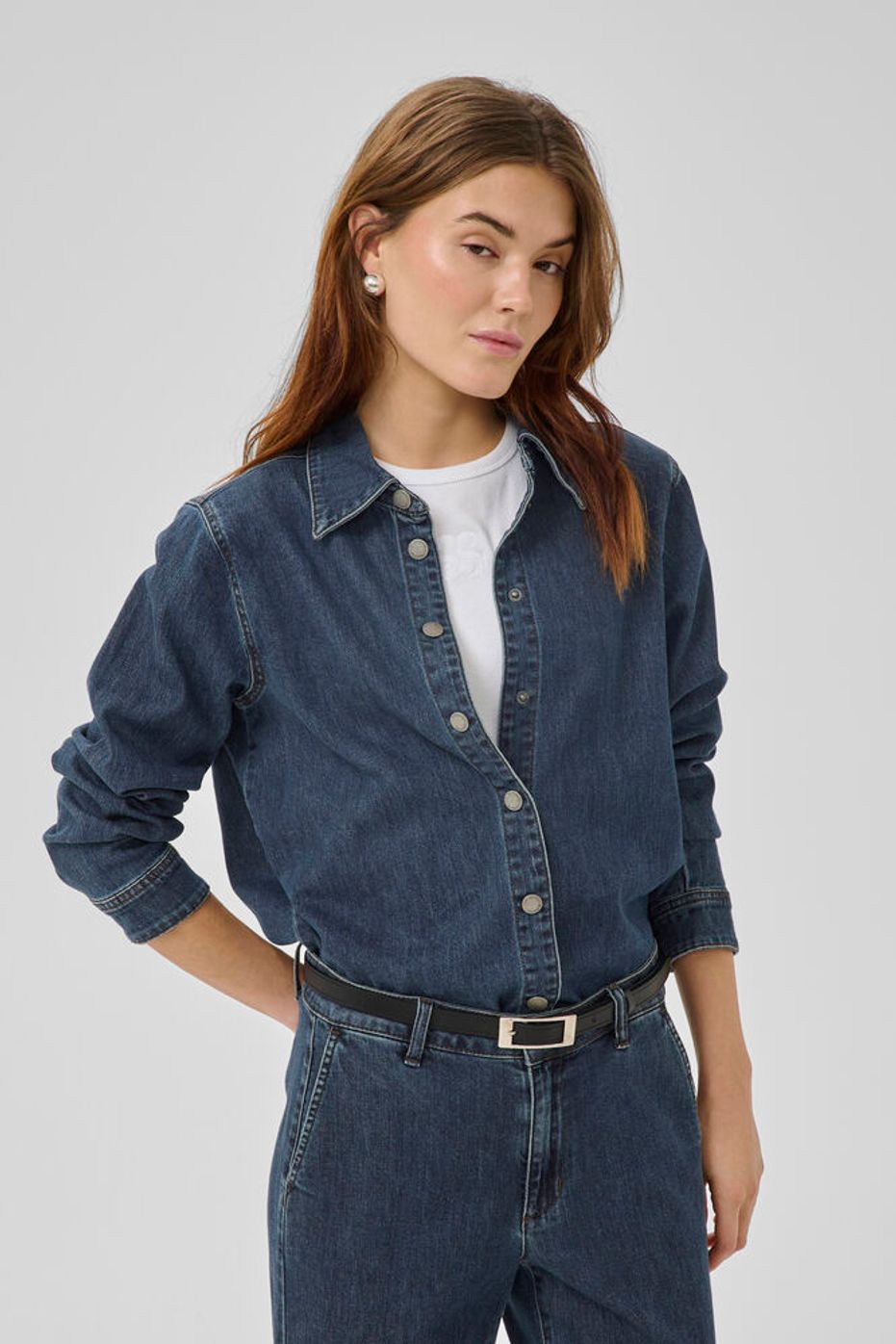 Hemd "MWLinn Sofia" Dark Blue Wash