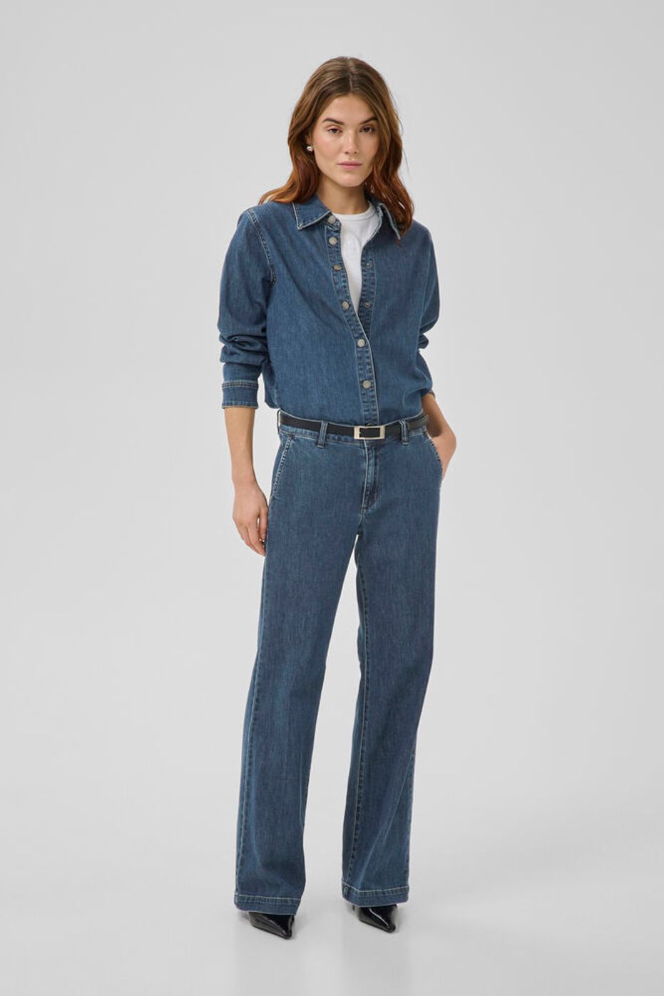 Wide Leg Jeans "The Lara" Dark Blue Wash - Dein Lieblingsladen Concept