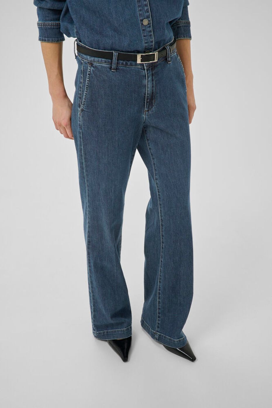 Wide Leg Jeans "The Lara" Dark Blue Wash