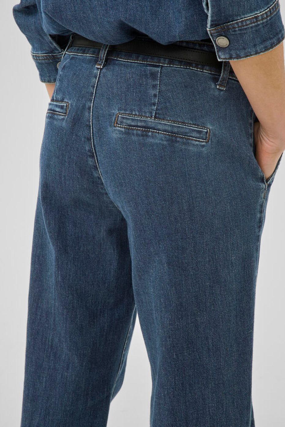 Wide Leg Jeans "The Lara" Dark Blue Wash