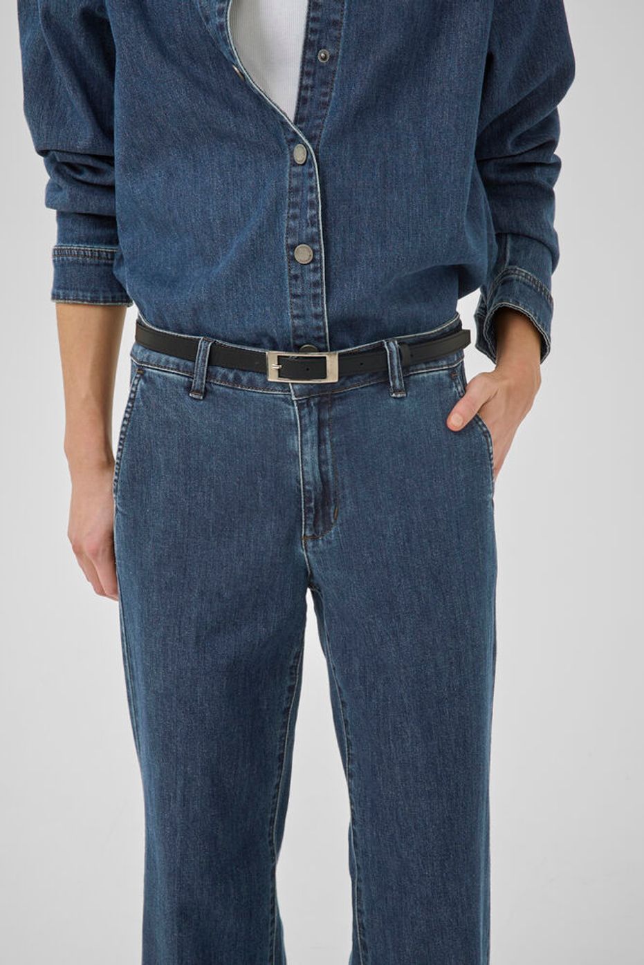 Wide Leg Jeans "The Lara" Dark Blue Wash