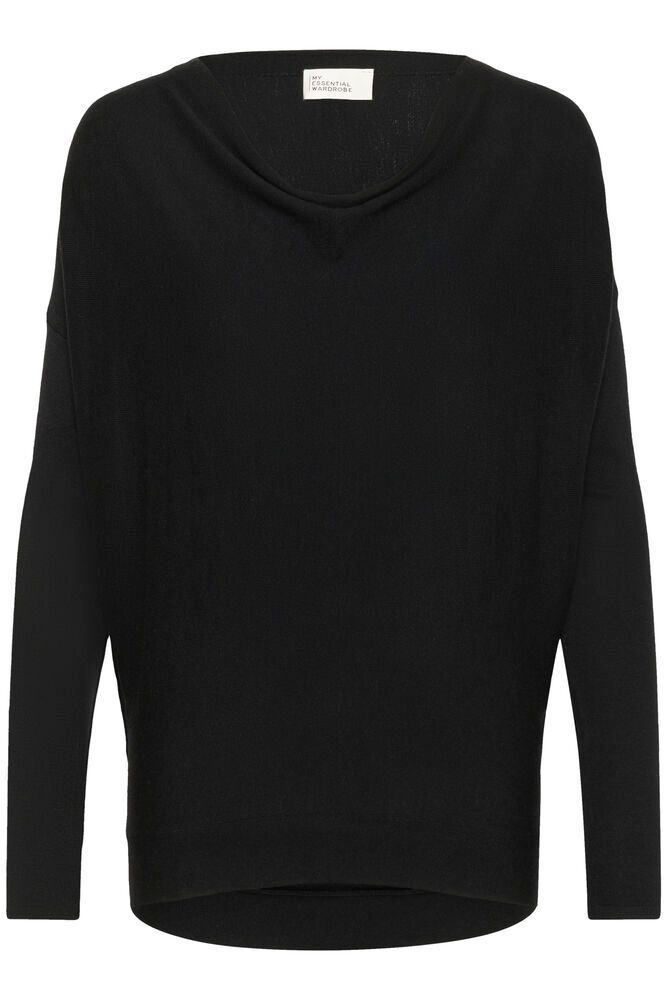 Waterfall Knit Blouse "MWPolly" - black - Dein Lieblingsladen Concept
