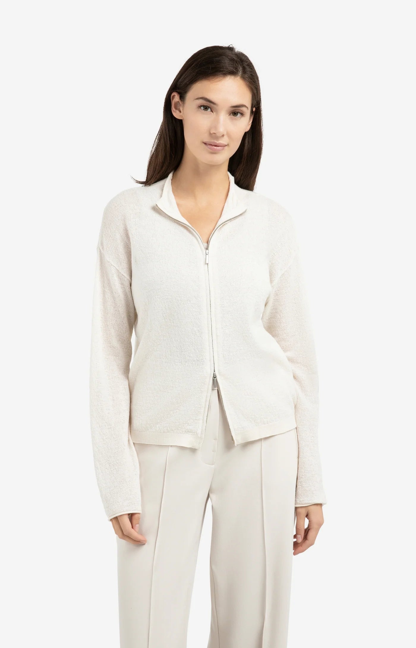 Cardigan mit hohem Kragen