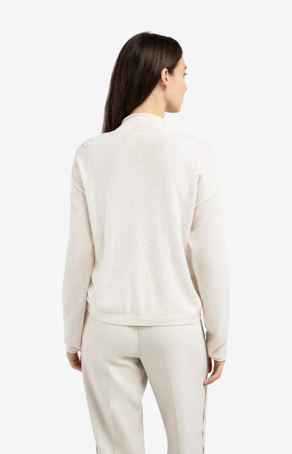 Cardigan mit hohem Kragen