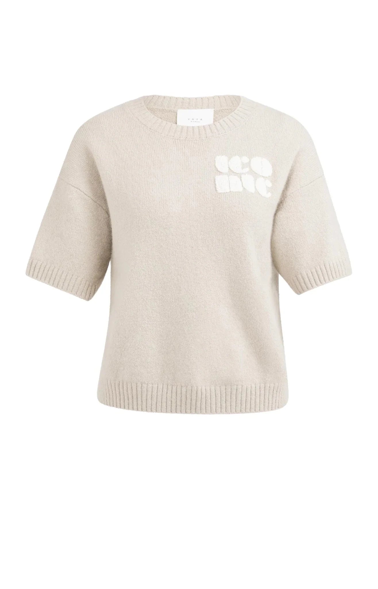 Kurzärmeliger Strickpullover - mist green - Dein Lieblingsladen Concept