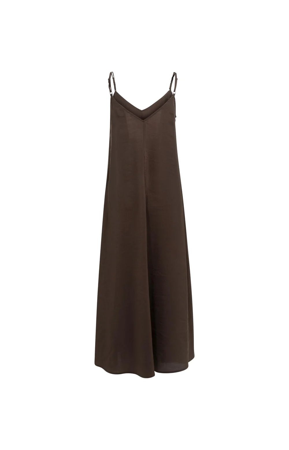 Langes Trägerkleid mit V-Ausschnitt-aubergine purple - Dein Lieblingsladen Concept