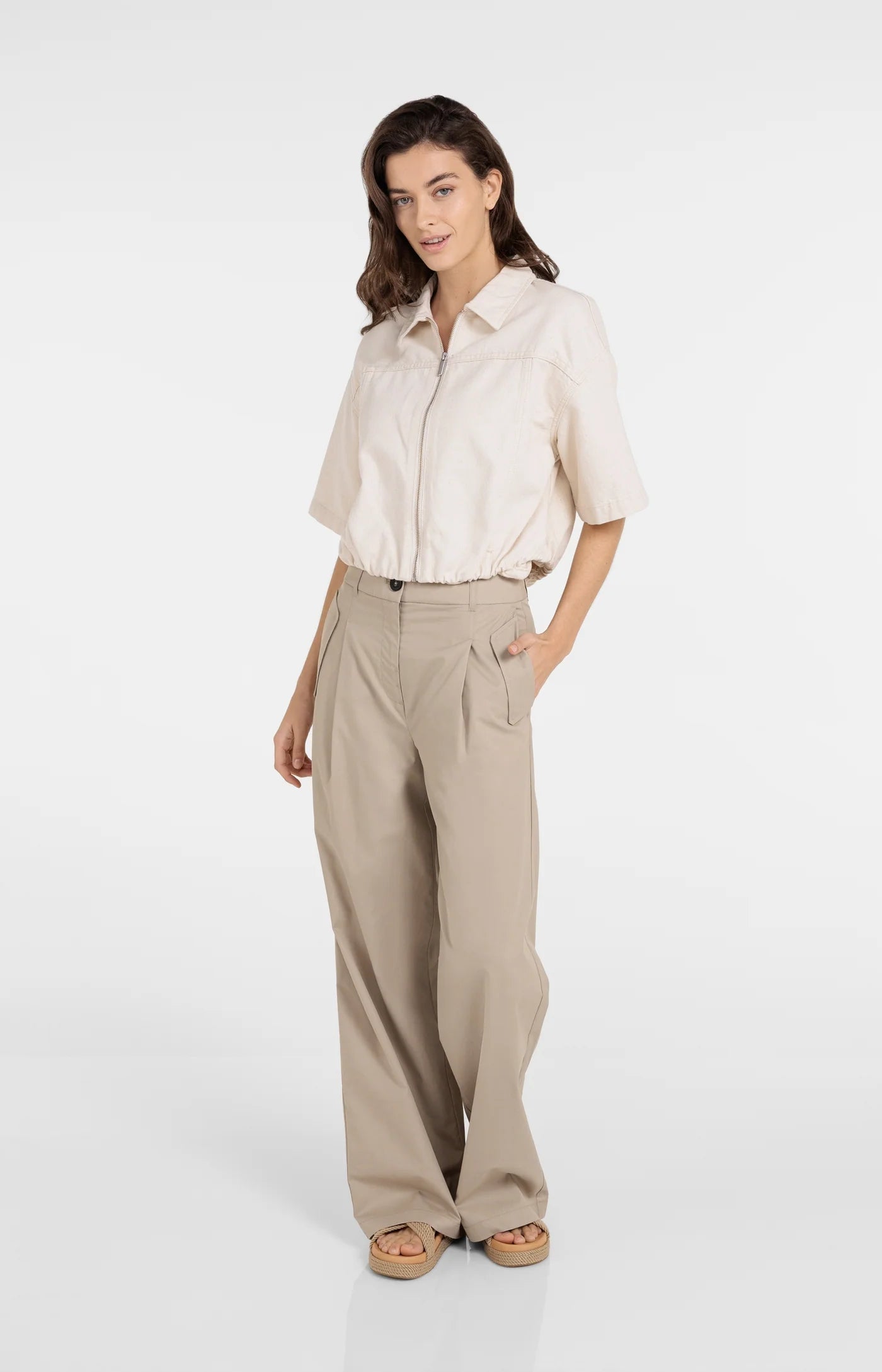 Jacke im Denimlook mit lockerer Passform