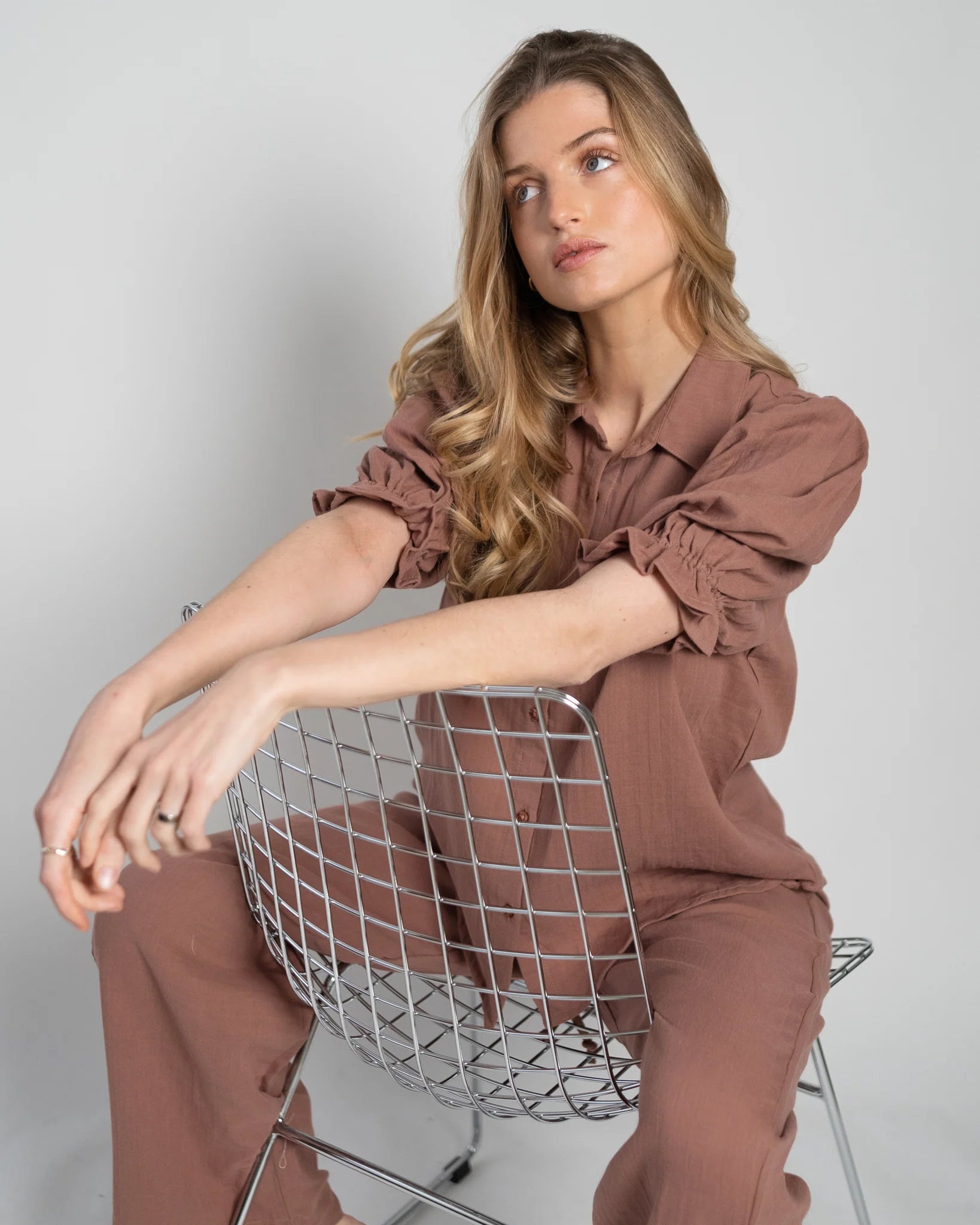 Puff Sleeve Blouse "Sophie"terracotta