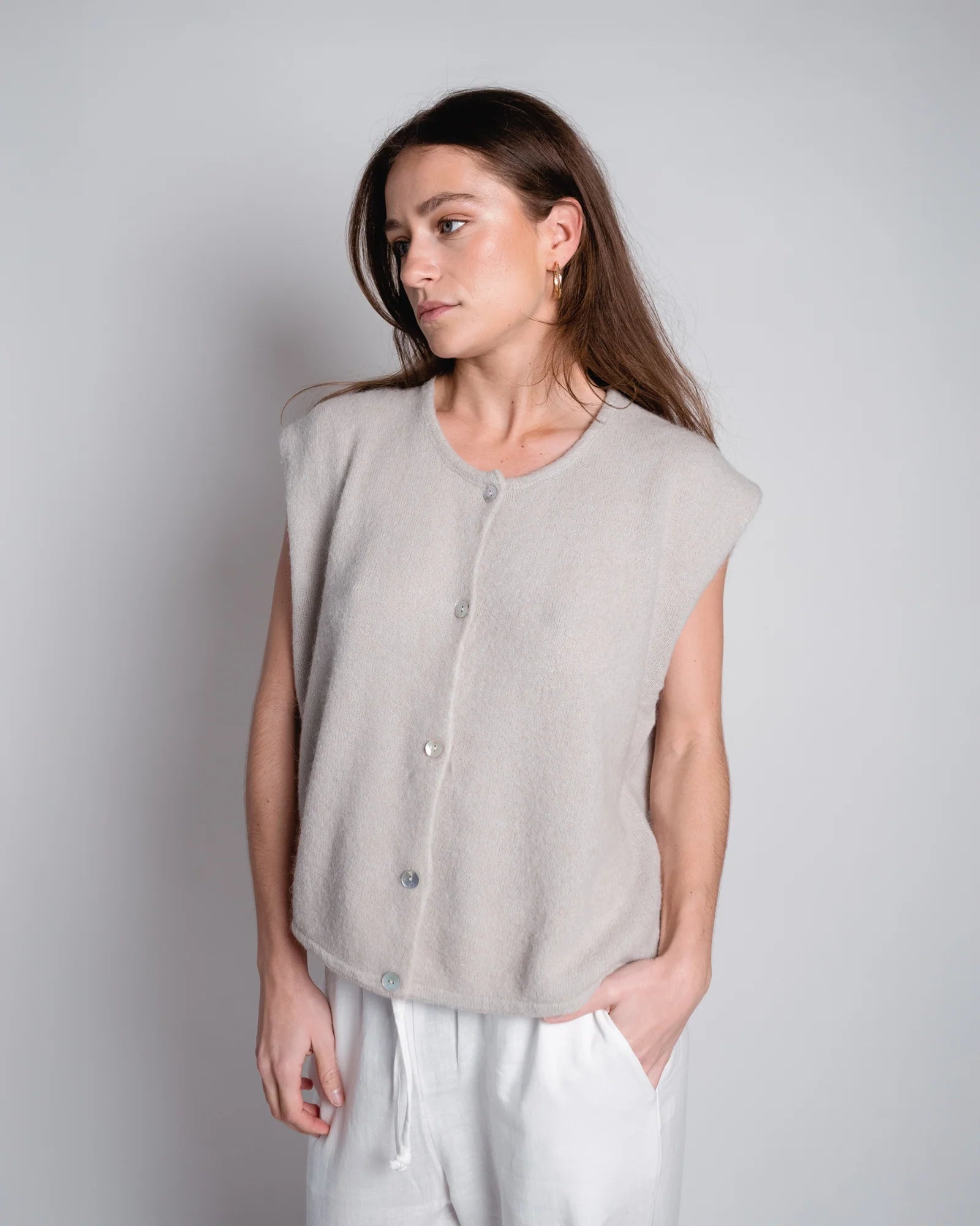 Cardigan "Demi" sand