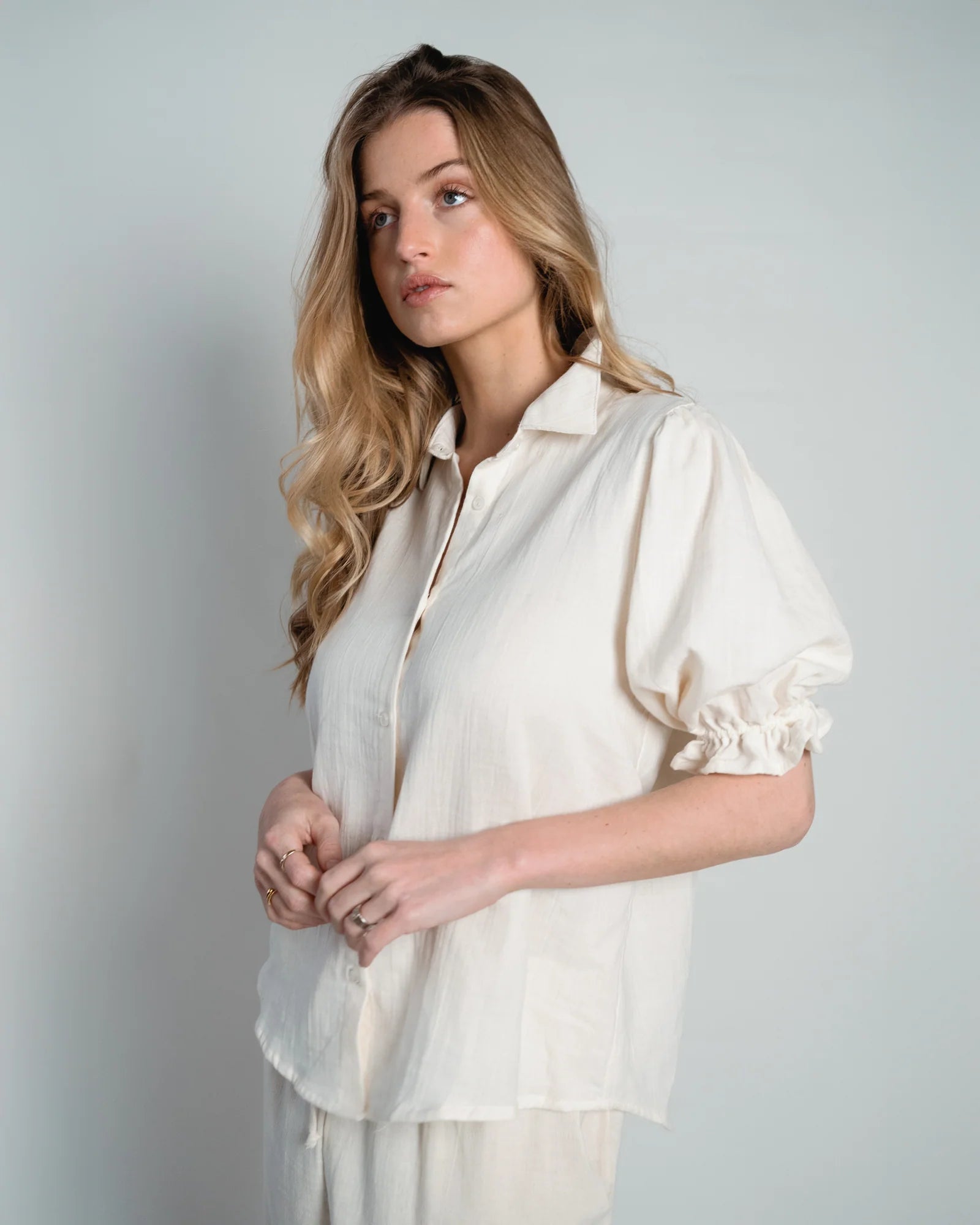 Puff Sleeve Blouse "Sophie" offwhite