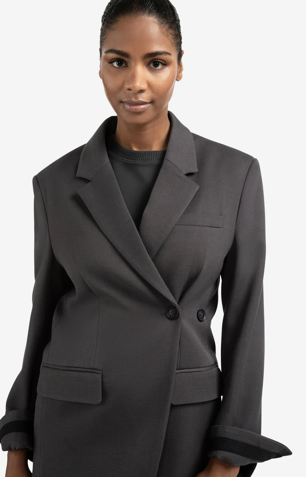 Oversize-Blazer mit Zierband