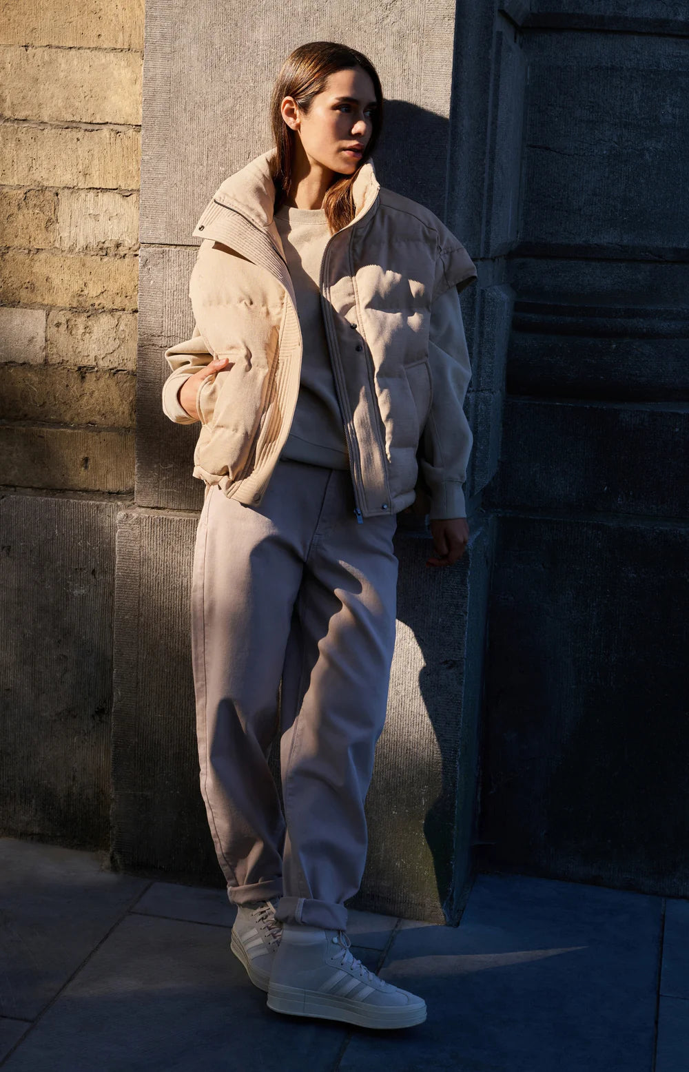 Gepolsterte Steppweste mit Kragen