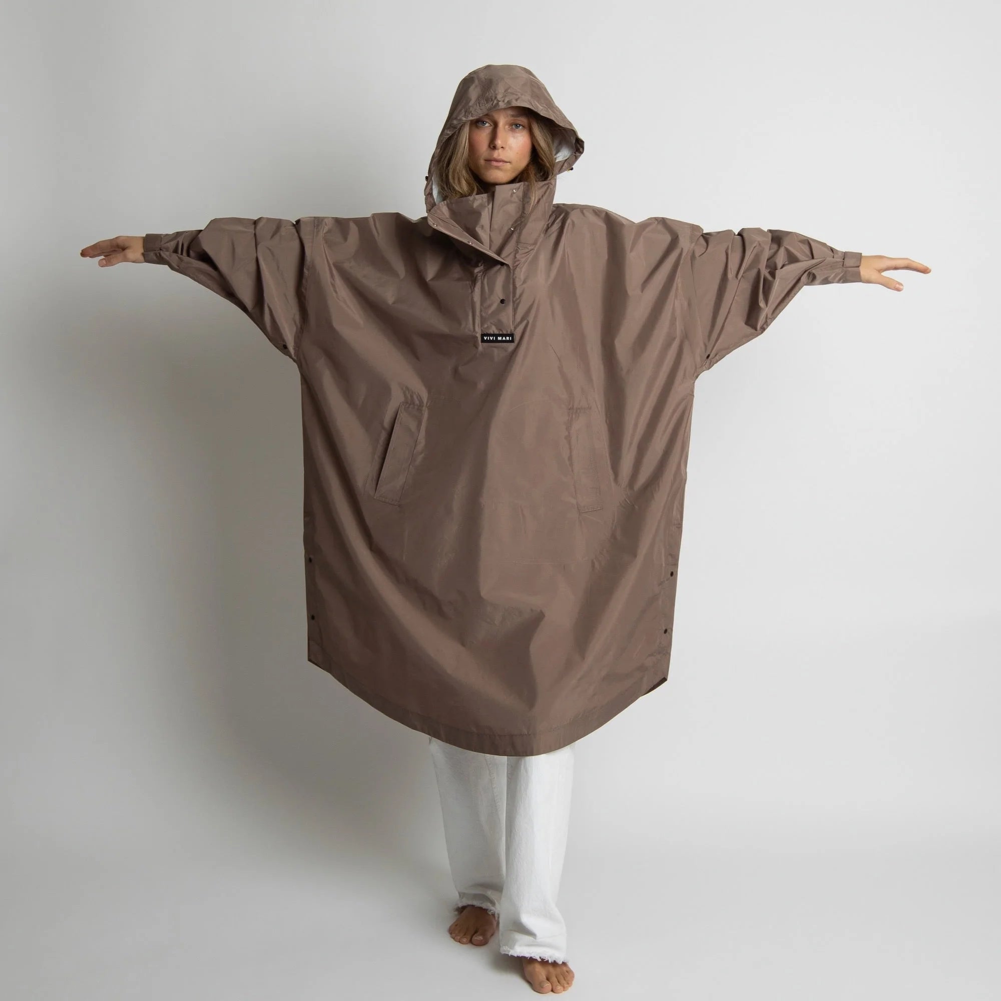 Raincoat „Solid dark mushroom"