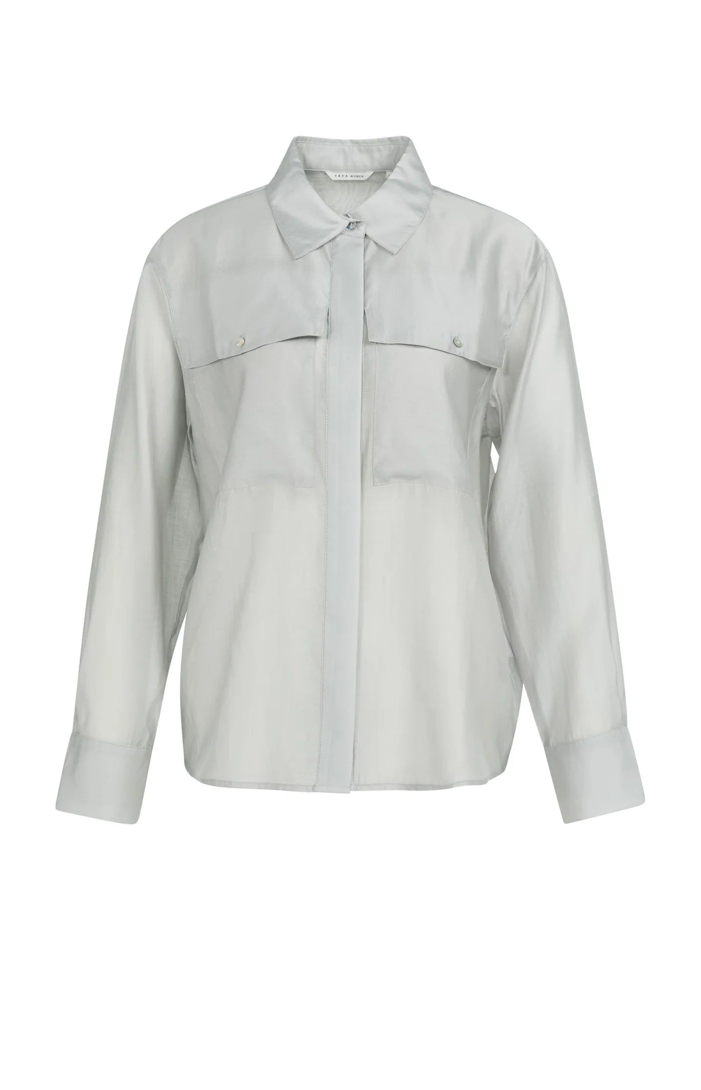 Durchsichtige Bluse mit Brusttaschen