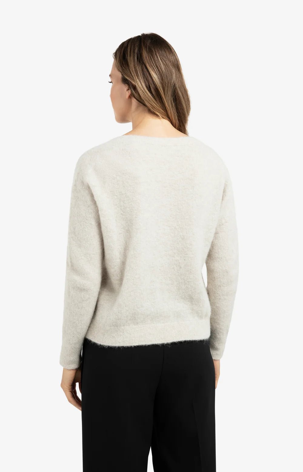 Weicher Pullover mit V - Ausschnitt - cloud grey - Dein Lieblingsladen Concept