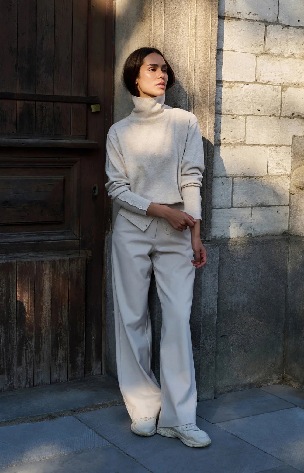 Weiche gewebte Hose mit weitem Bein - Dein Lieblingsladen Concept