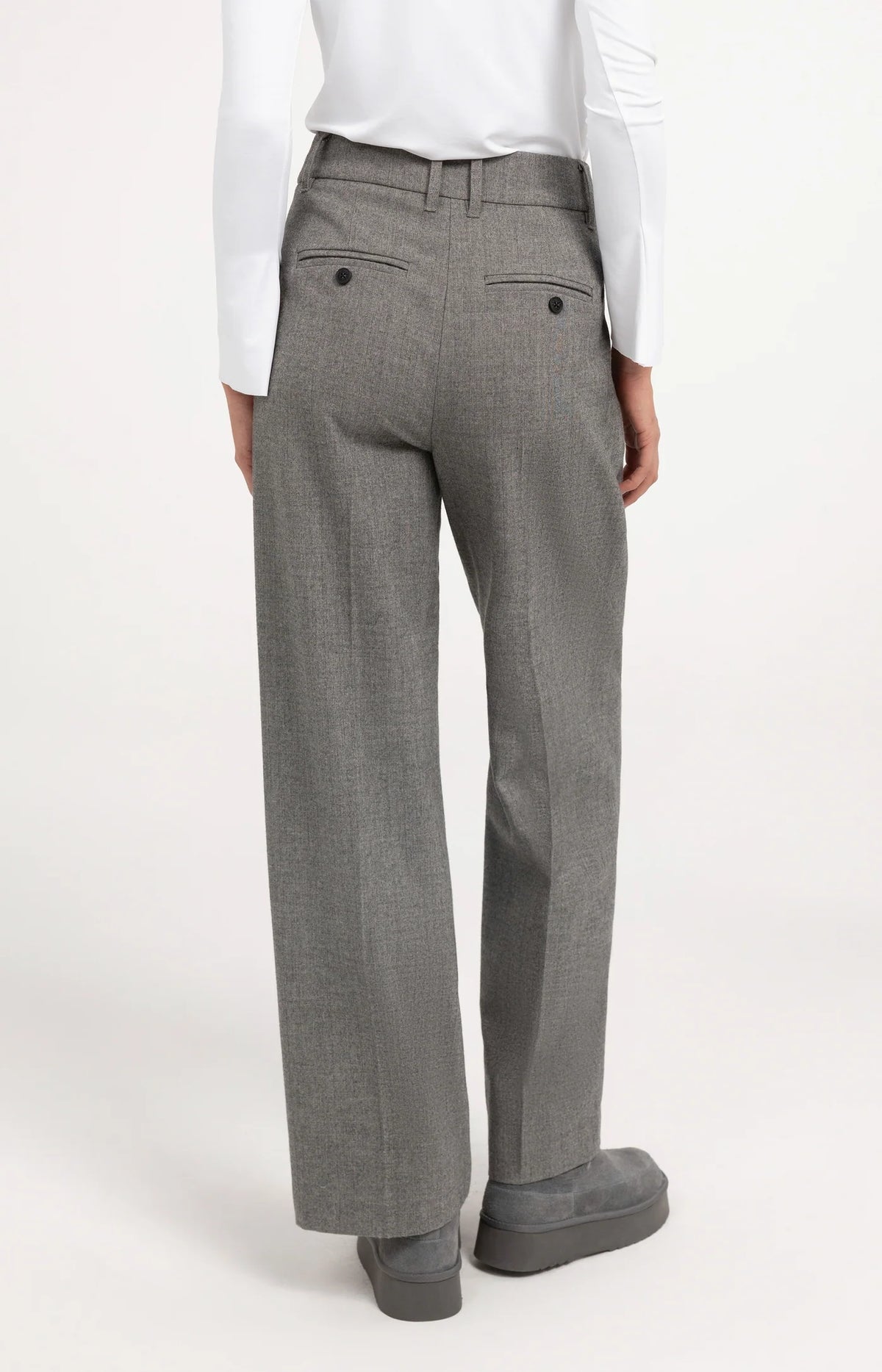 Weiche gewebte Hose mit weitem Bein