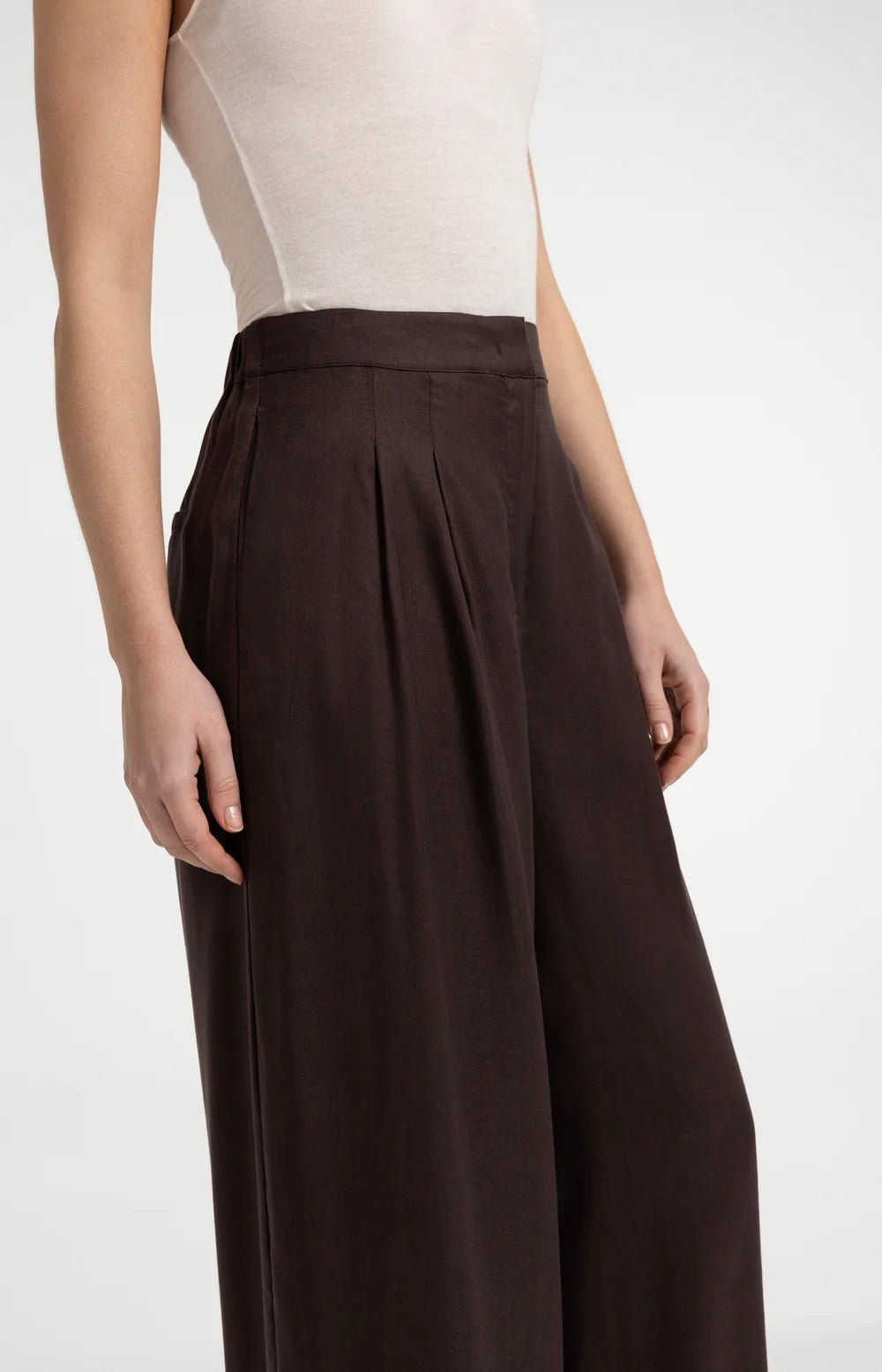 Hose mit weitem Bein und halb elastischem Bund - Dein Lieblingsladen Concept