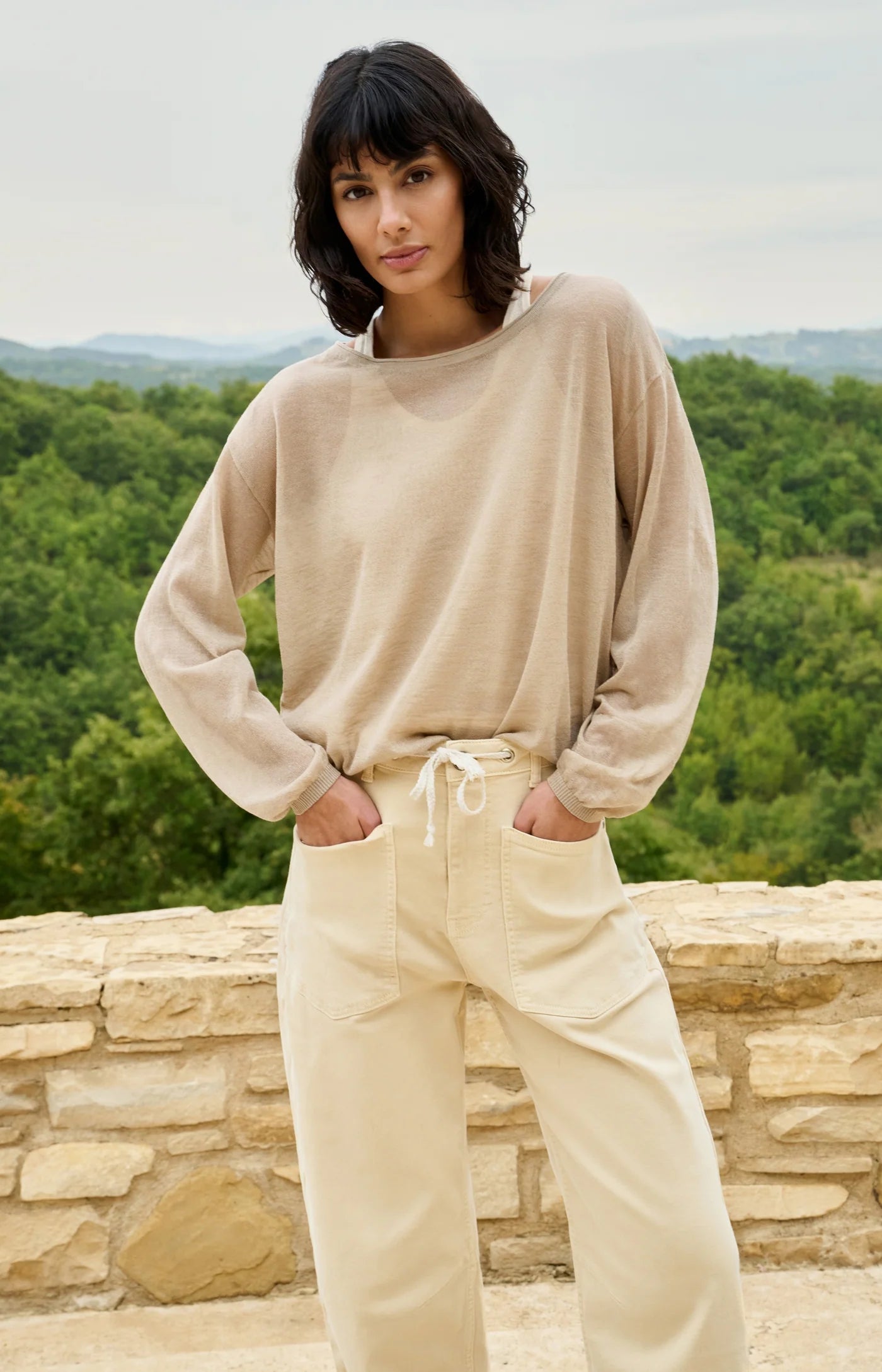 Pullover mit passendem Trägertop