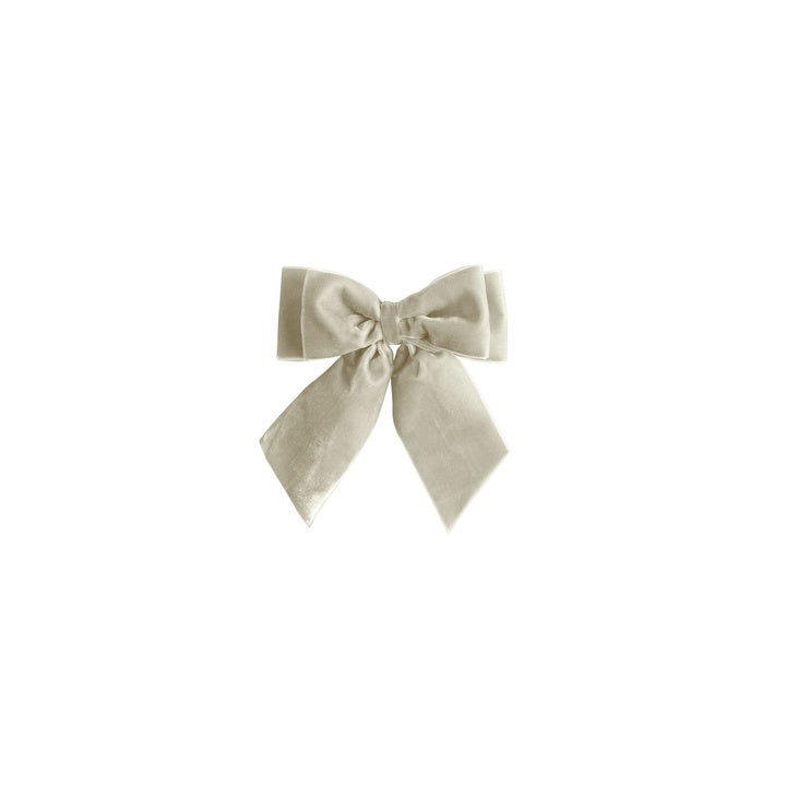 Samt-Christmas Bow "Velvet-S Sand"