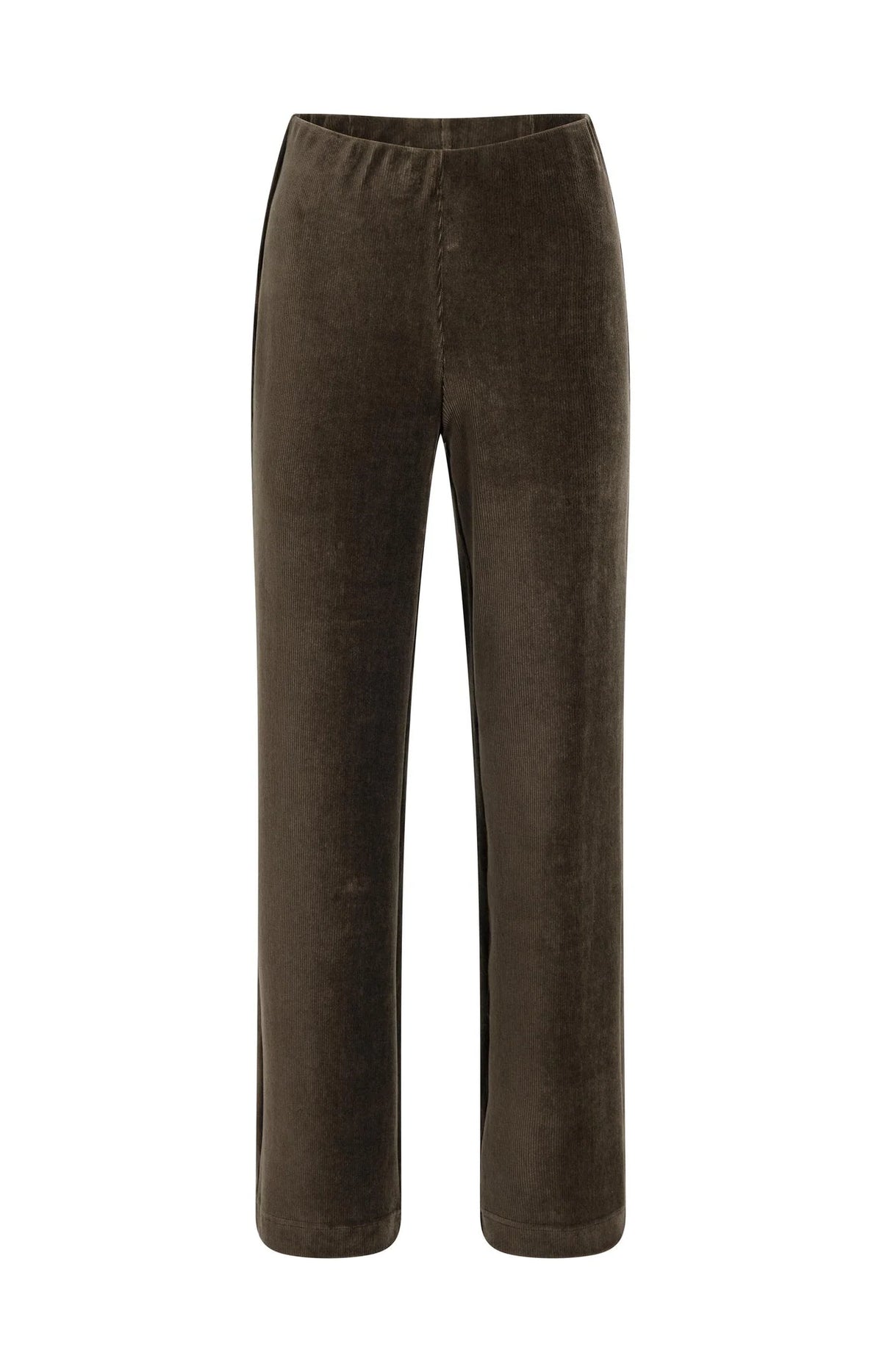 Hose mit weitem Bein aus weichem geripptem Velours