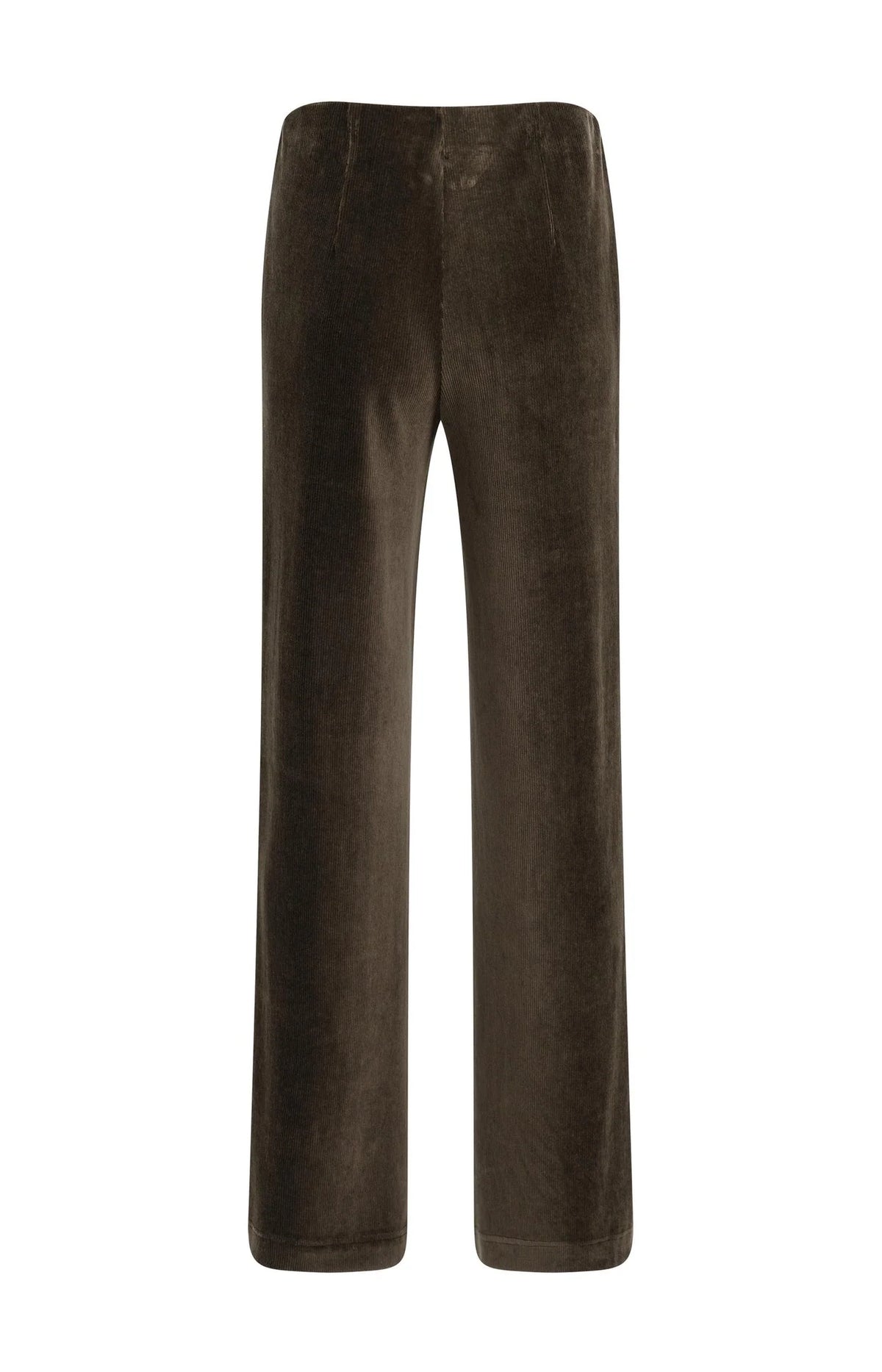 Hose mit weitem Bein aus weichem geripptem Velours