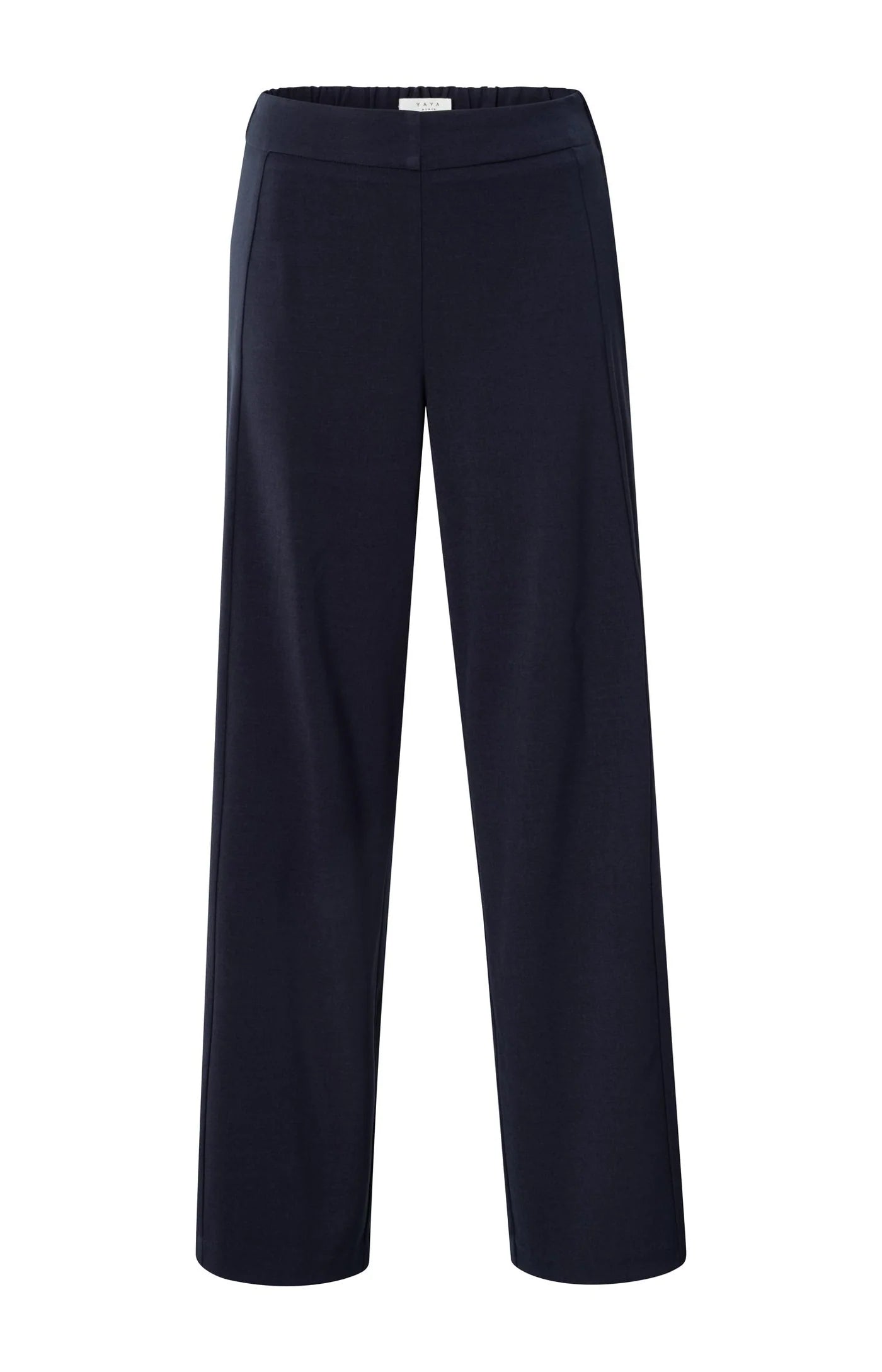 Gewebte Hose mit weitem Bein und Nahtdetails