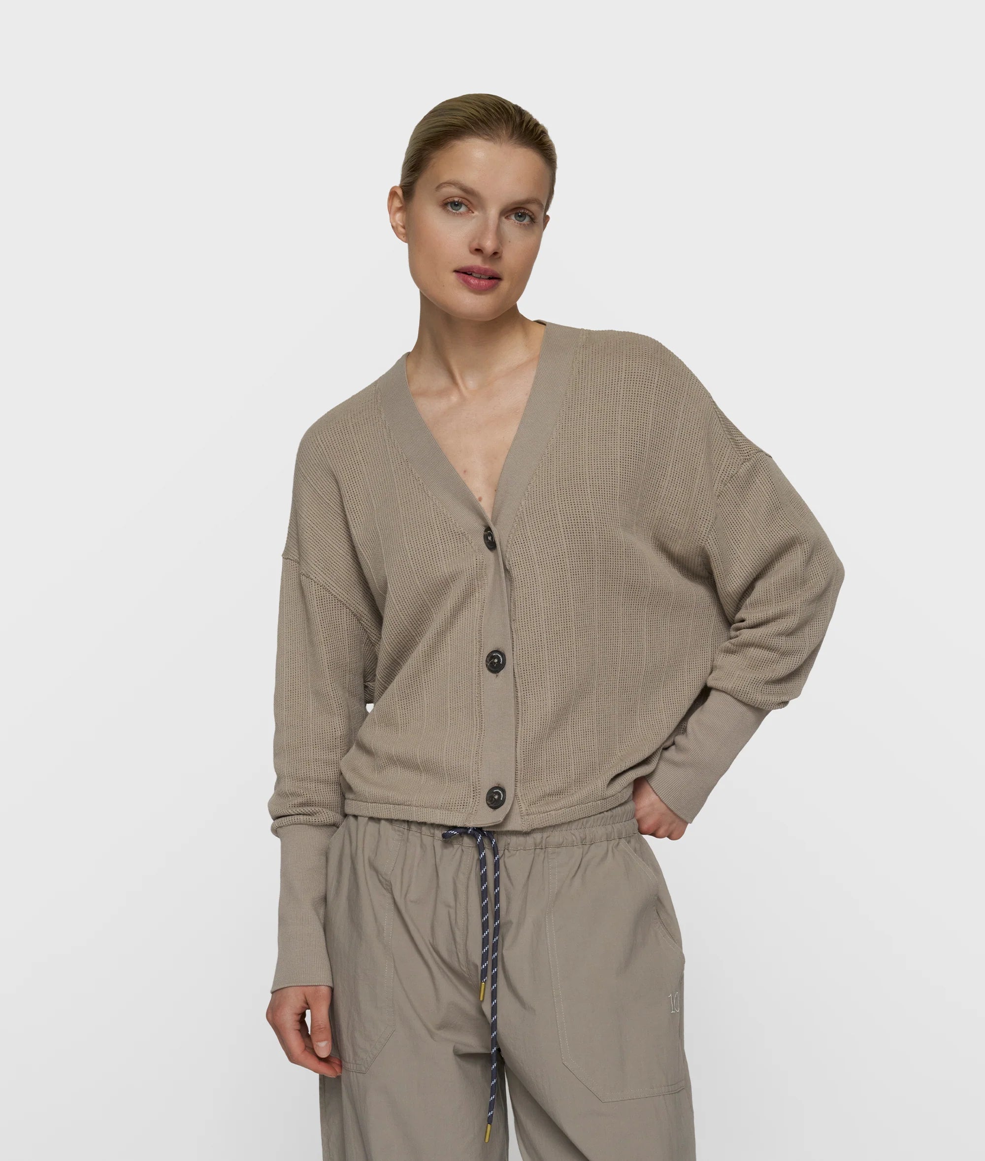 V-Neck Mesh Cardigan