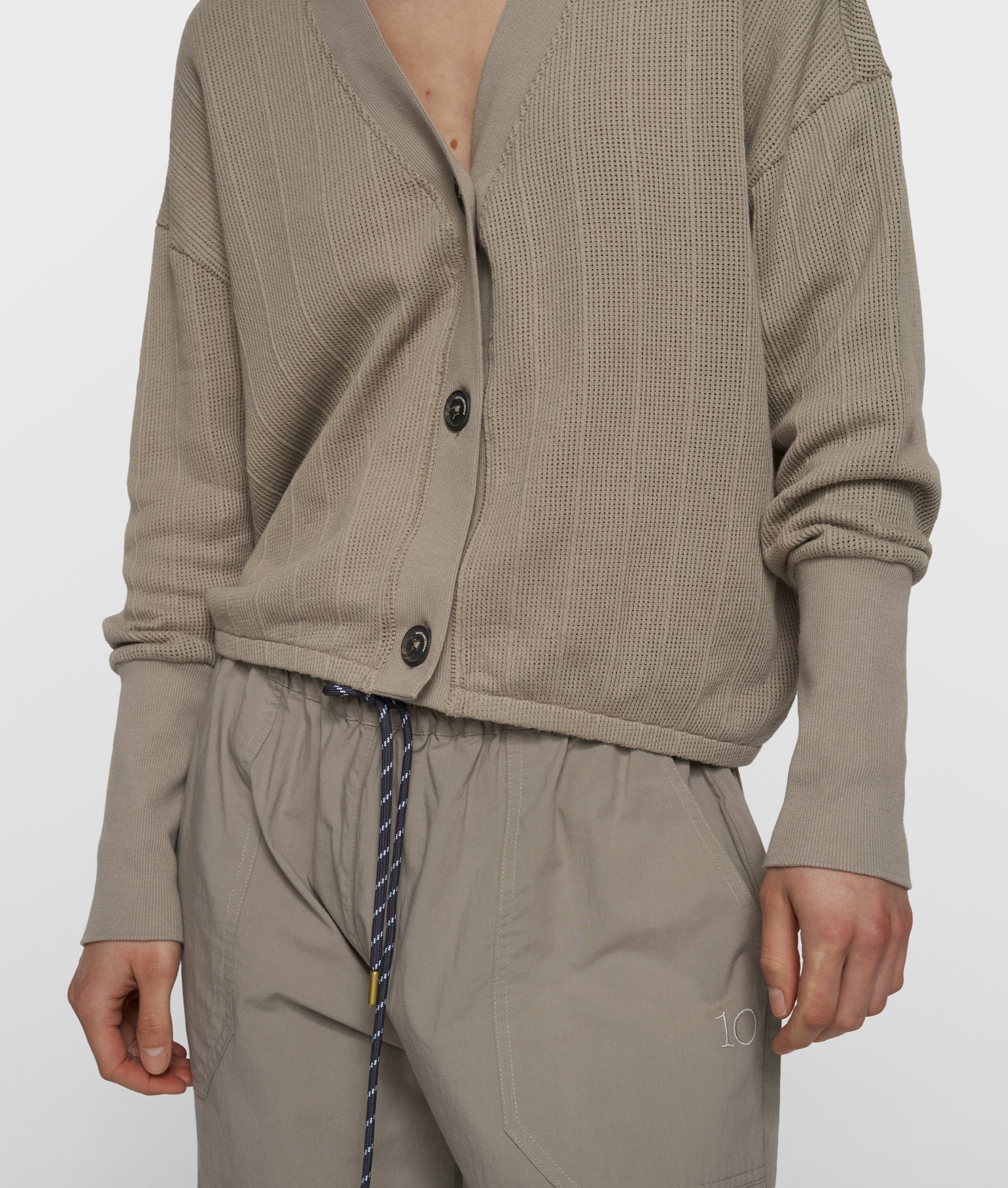V-Neck Mesh Cardigan