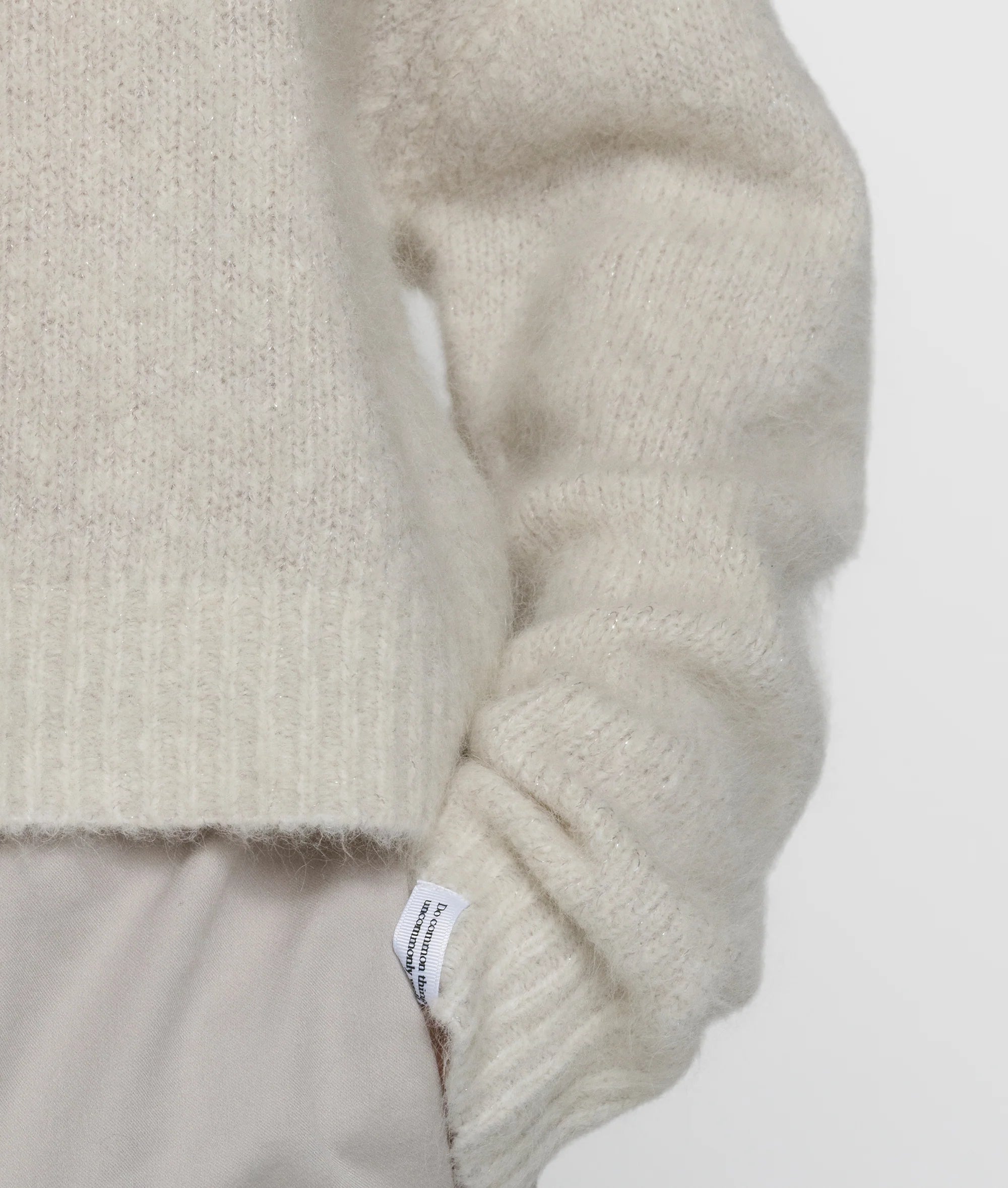 Hairy Knit Sweater Lurex ecru