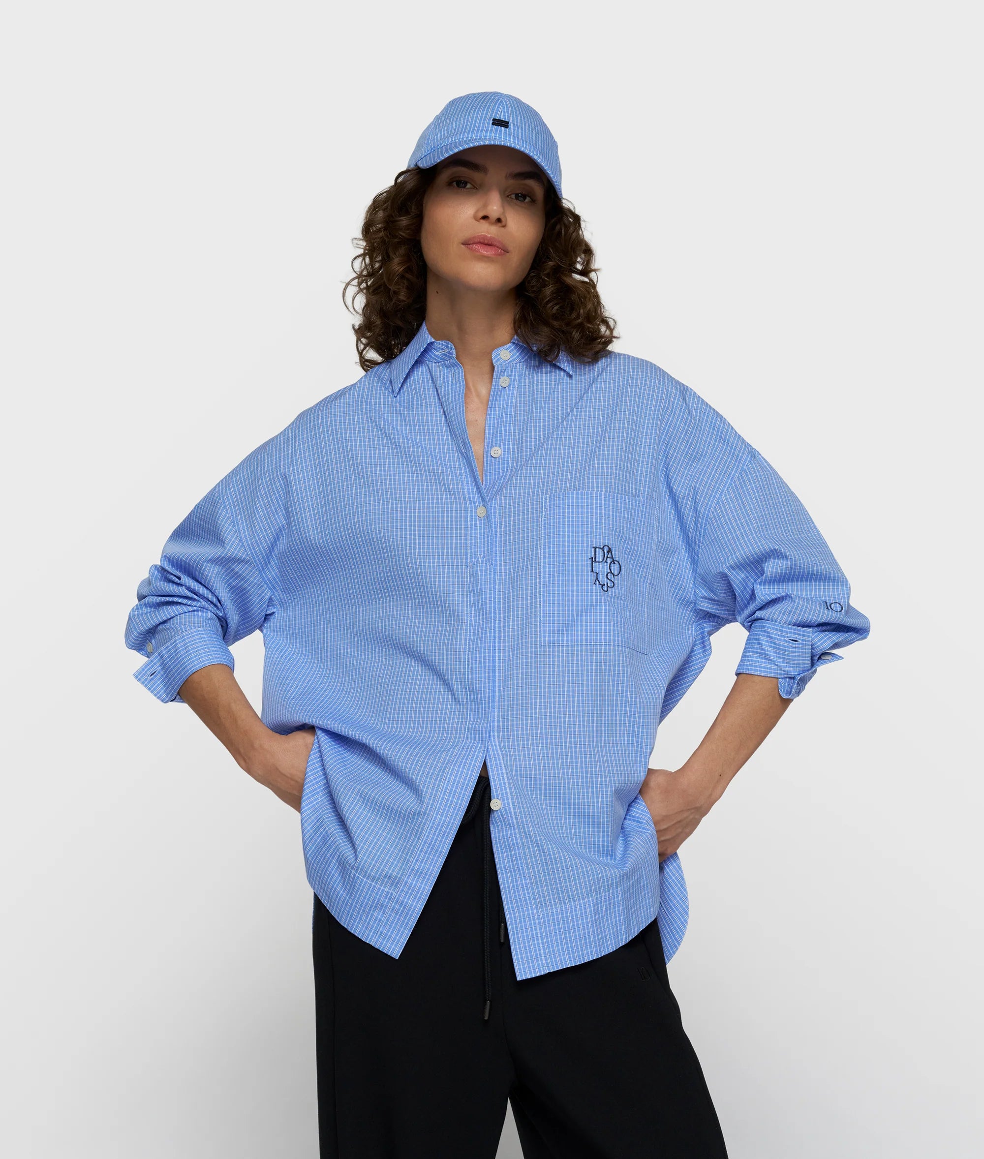 Long Sleeve Shirt Check ultramarine