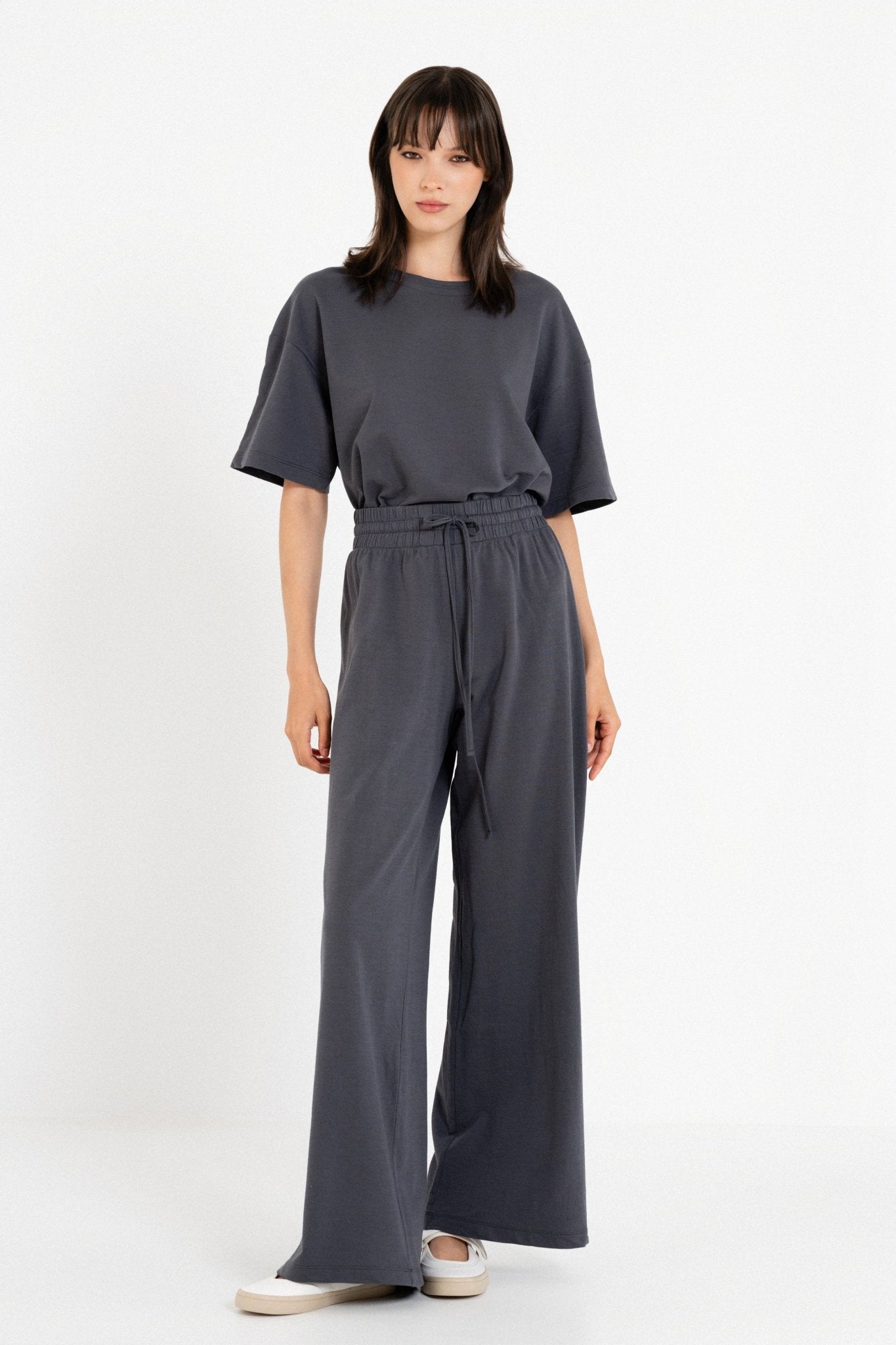 Light Futter Wide Leg Pants Dusty Ciel - Dein Lieblingsladen Concept