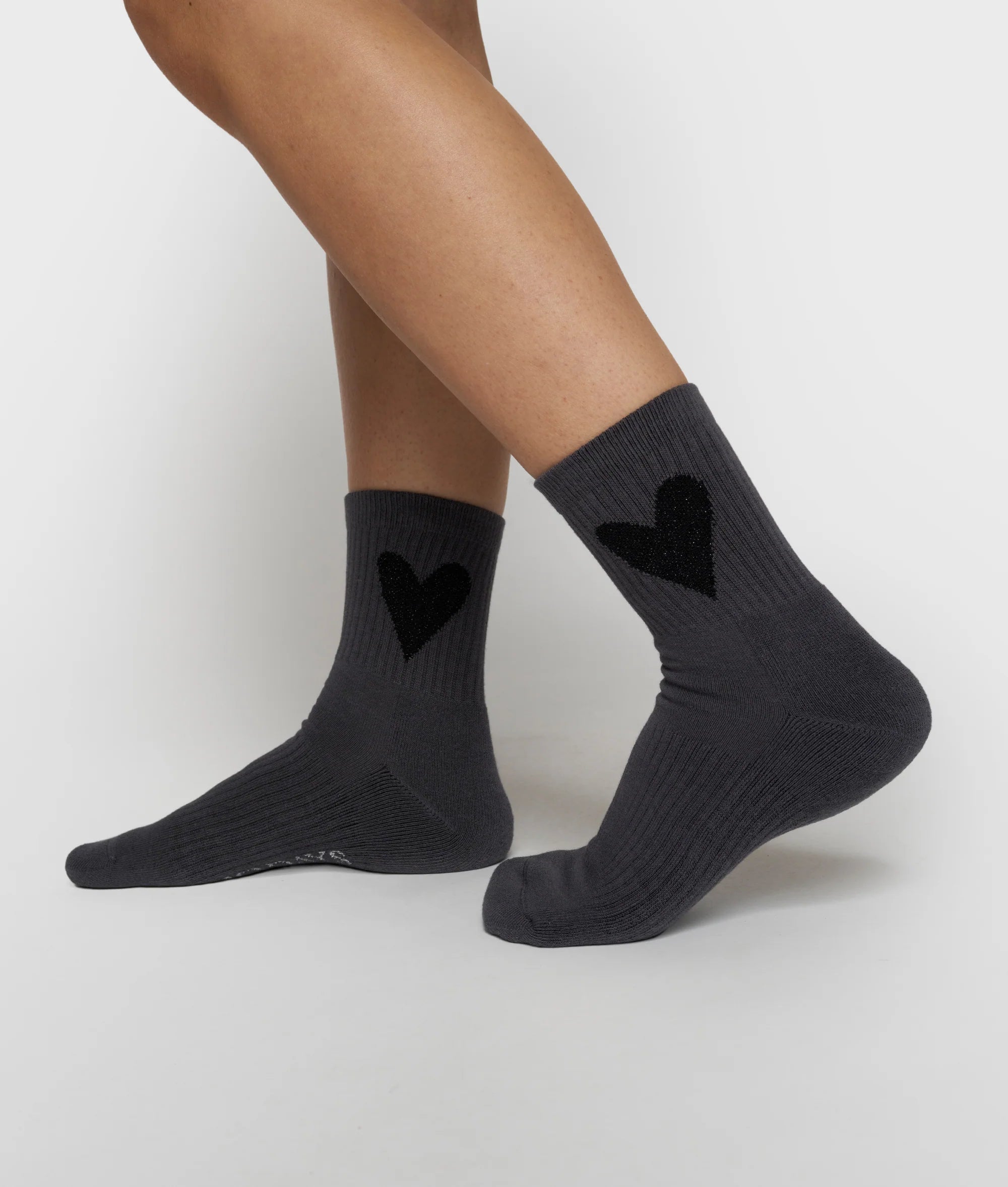 Socks Heart steel blue