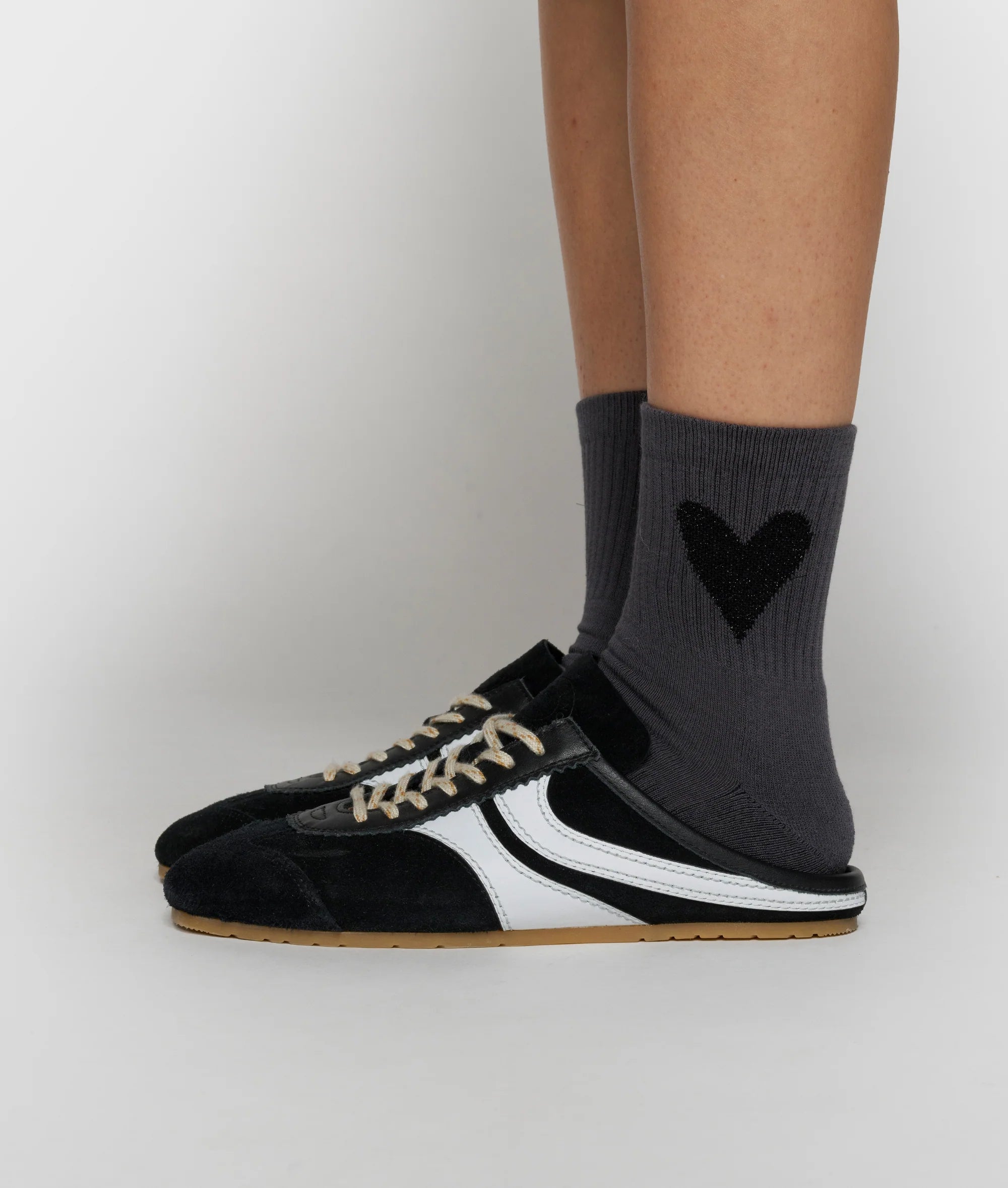 Socks Heart steel blue