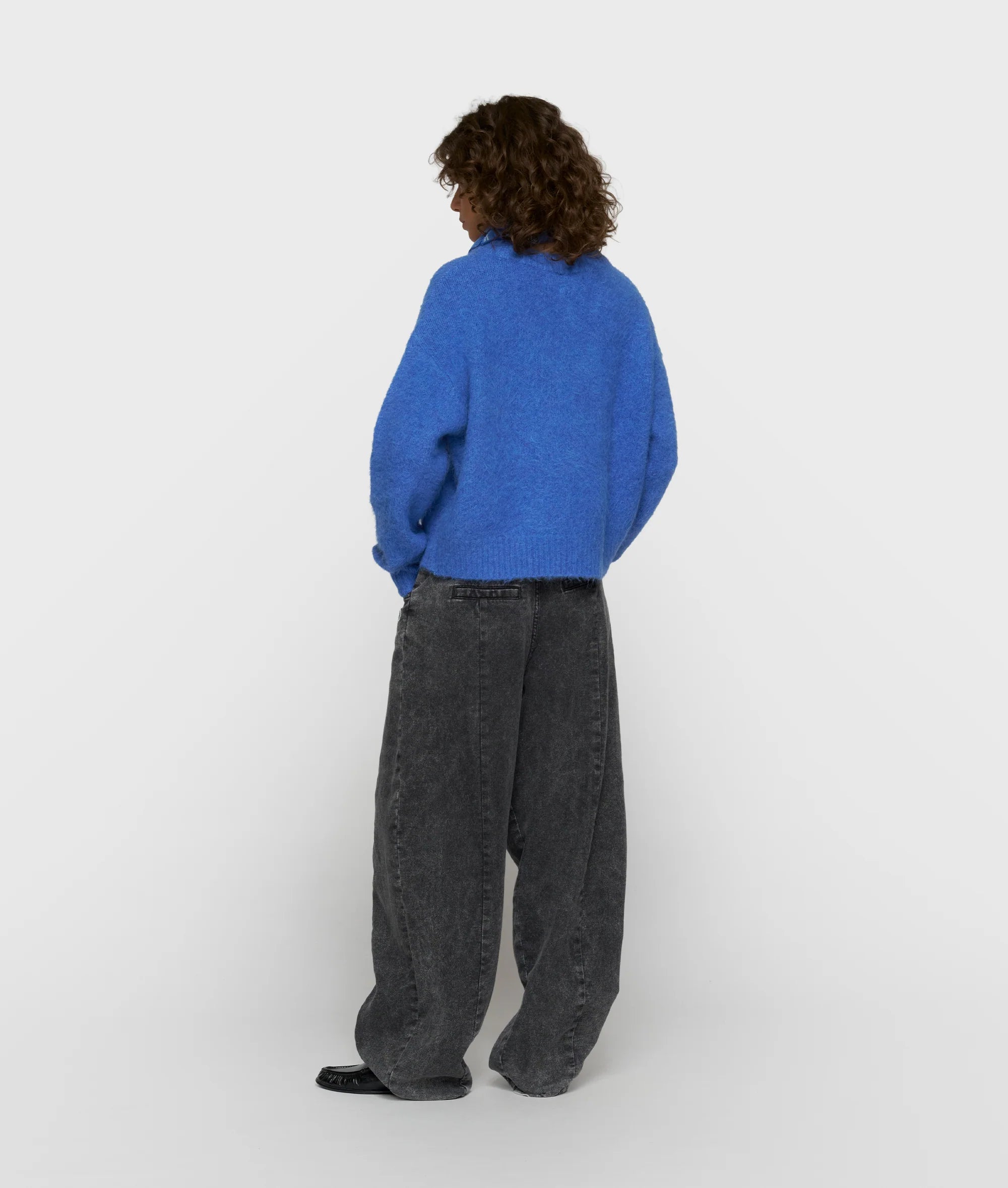 Hairy Knit Sweater ultramarine