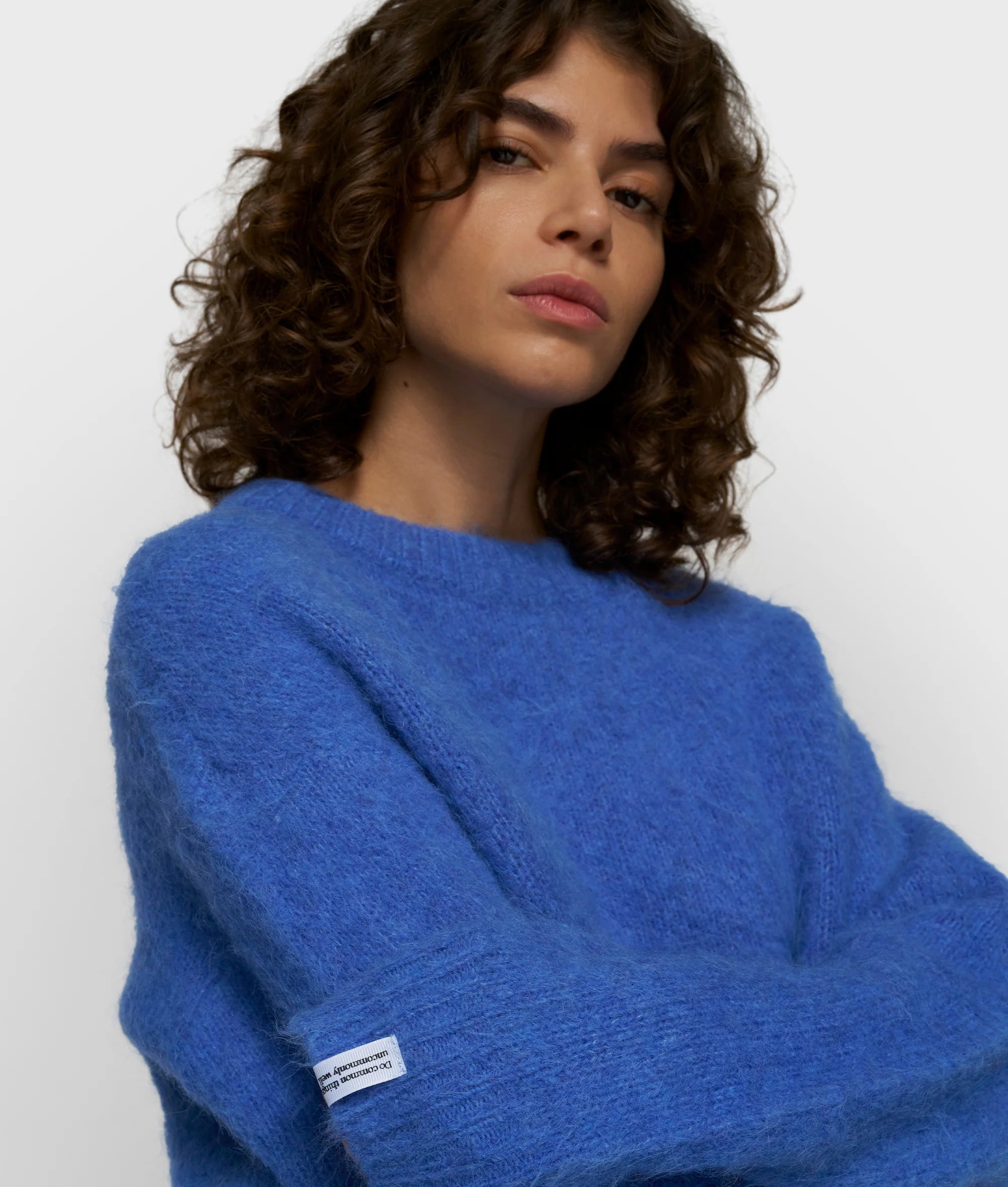 Hairy Knit Sweater ultramarine