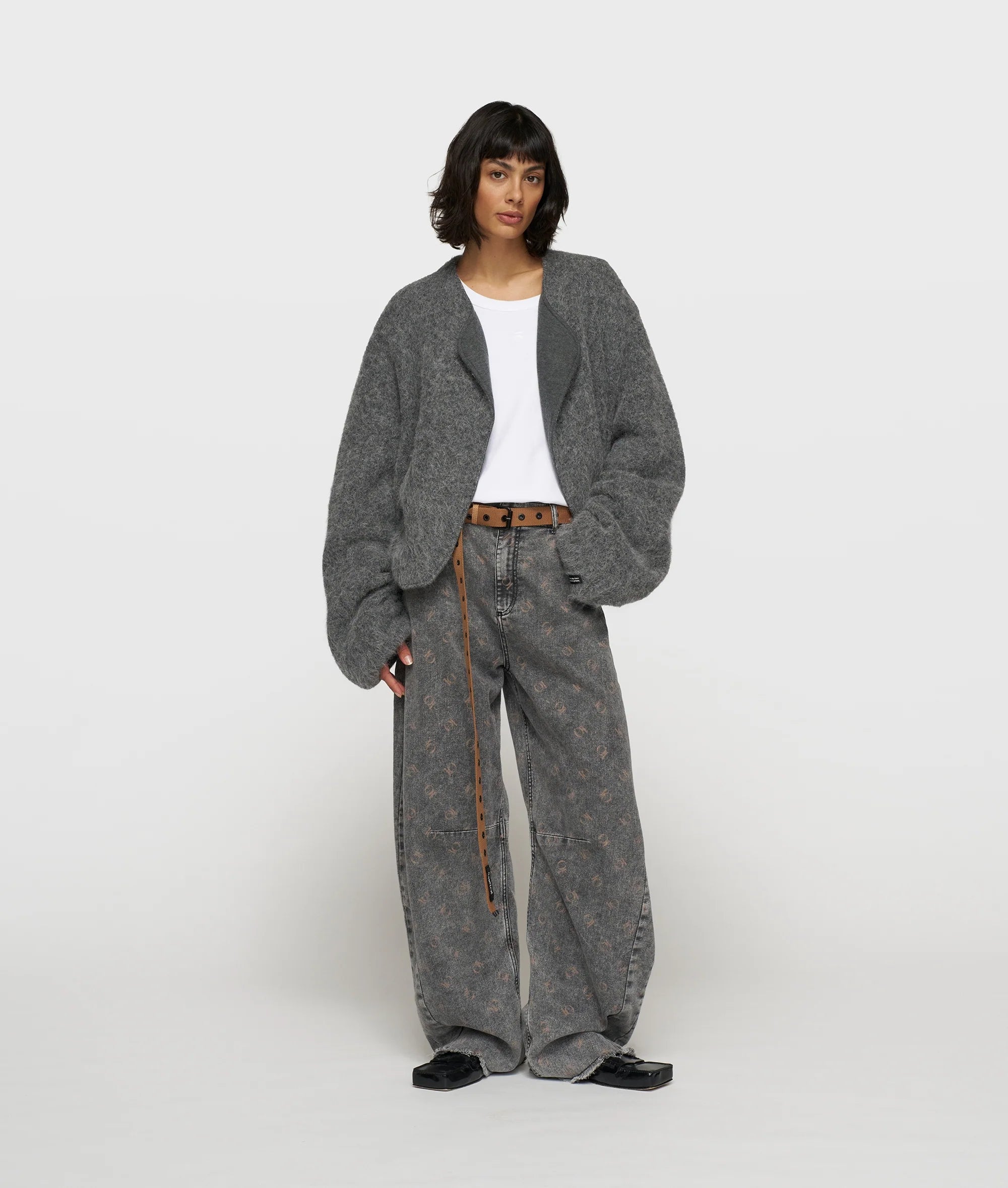 Puffy Hairy Knit Bomber