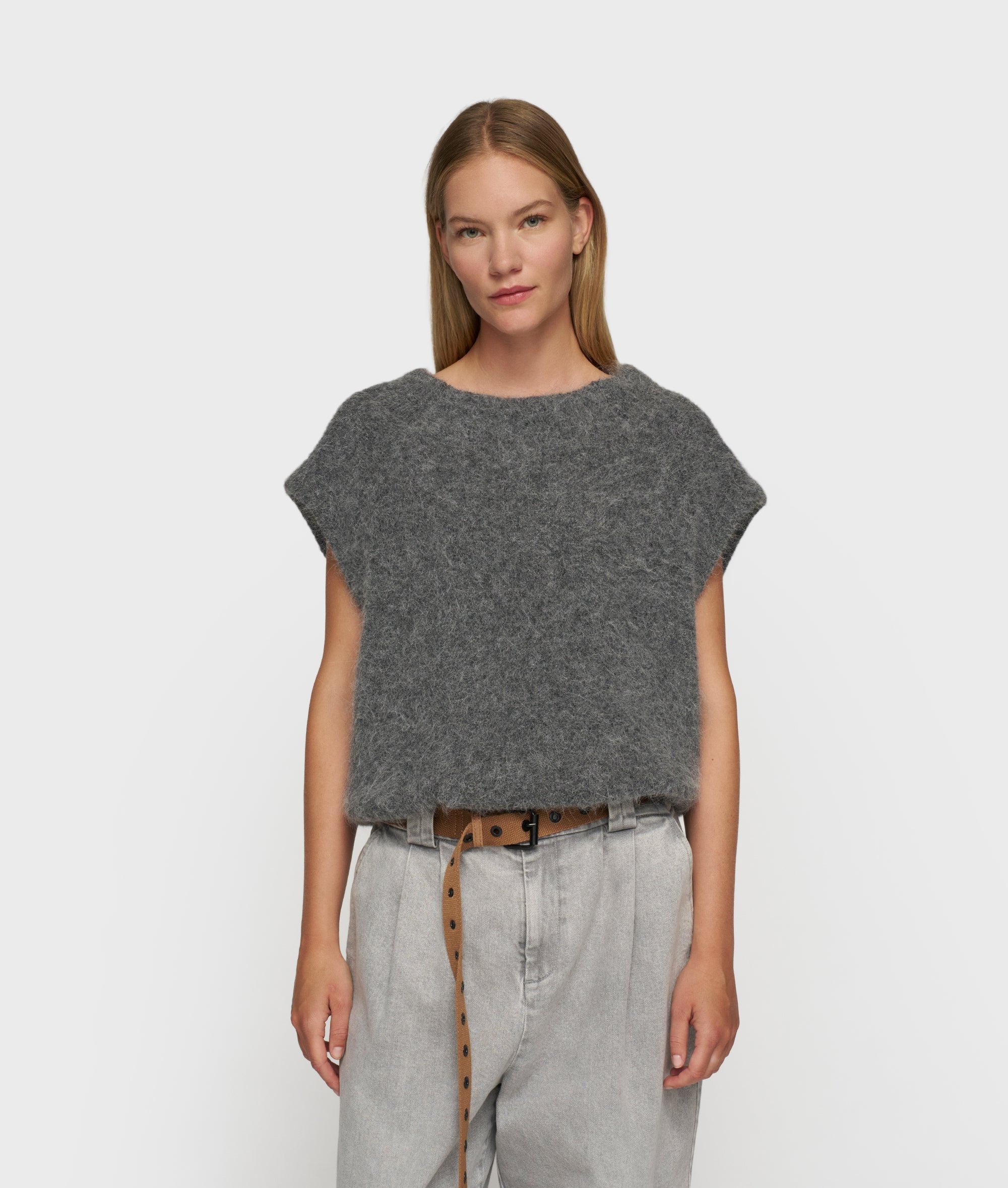 Ballon Hairy Knit Top