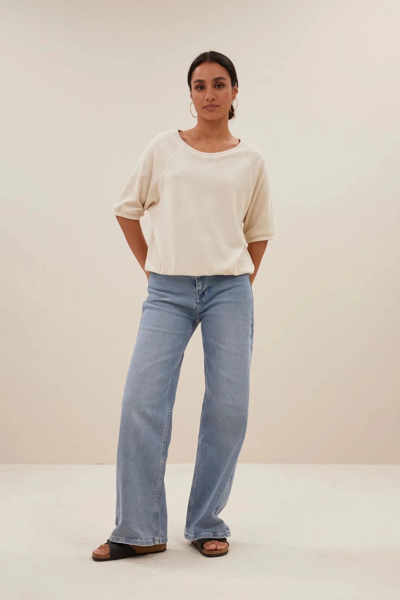 Slub Top "Neva" almond - Dein Lieblingsladen Concept