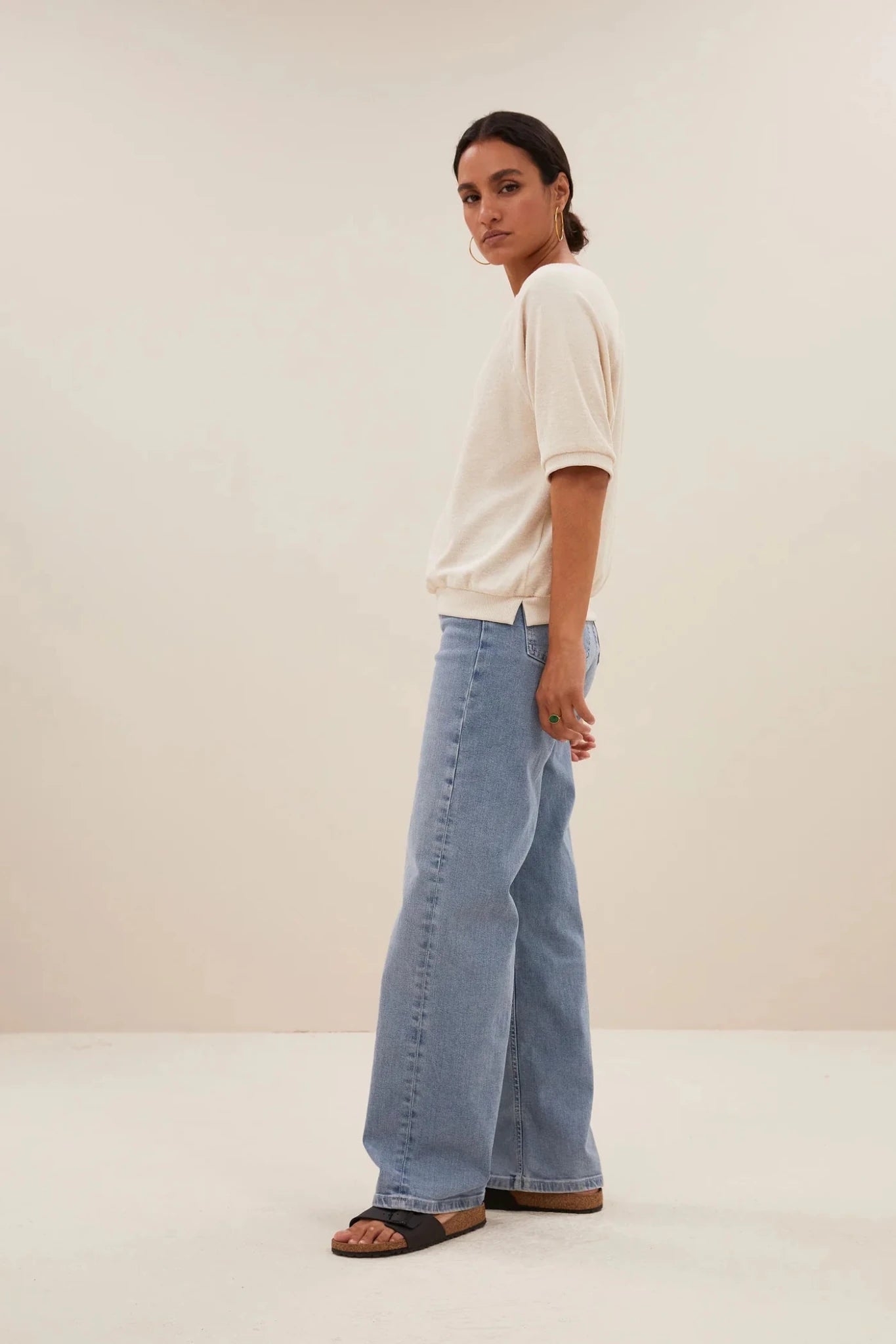 Slub Top "Neva" almond - Dein Lieblingsladen Concept