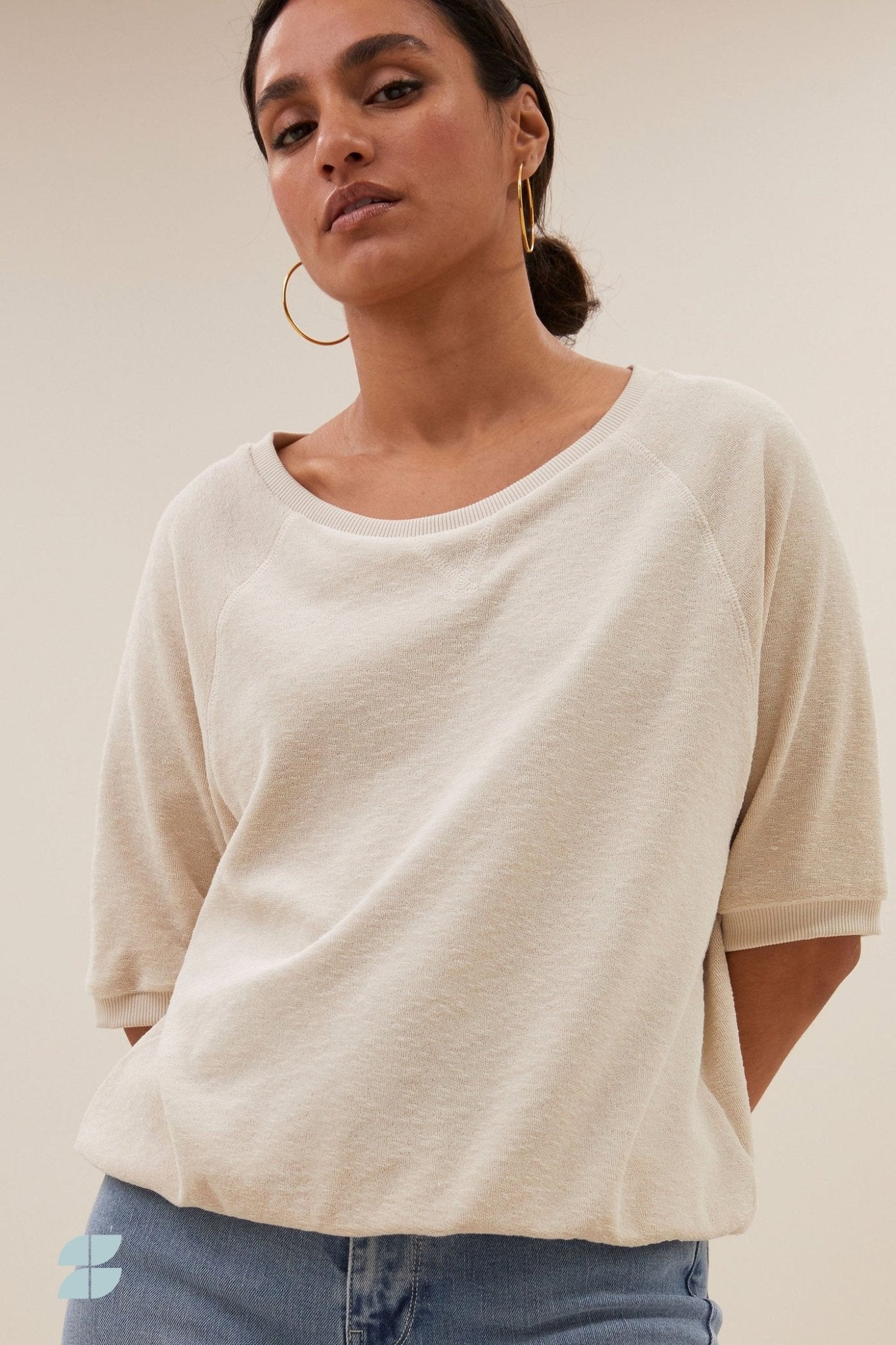Slub Top "Neva" almond - Dein Lieblingsladen Concept
