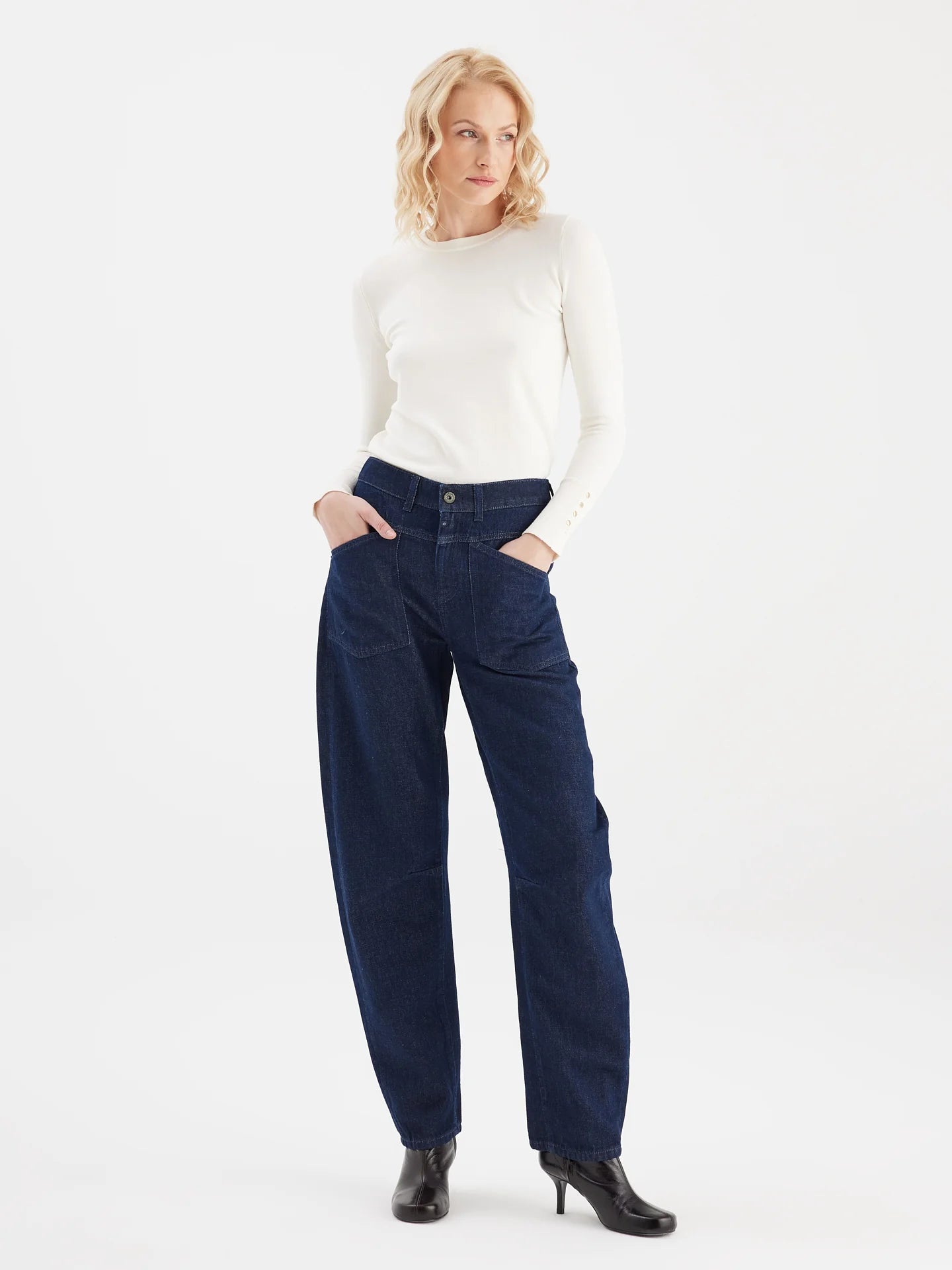 Mid Waist Jeans "Selena" raw