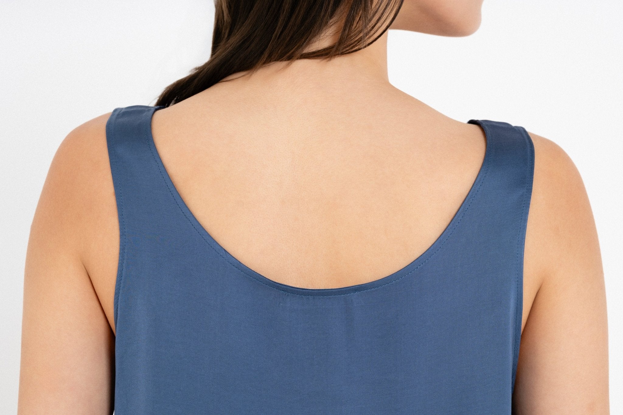 Satin Cropped Top Blue - Dein Lieblingsladen Concept