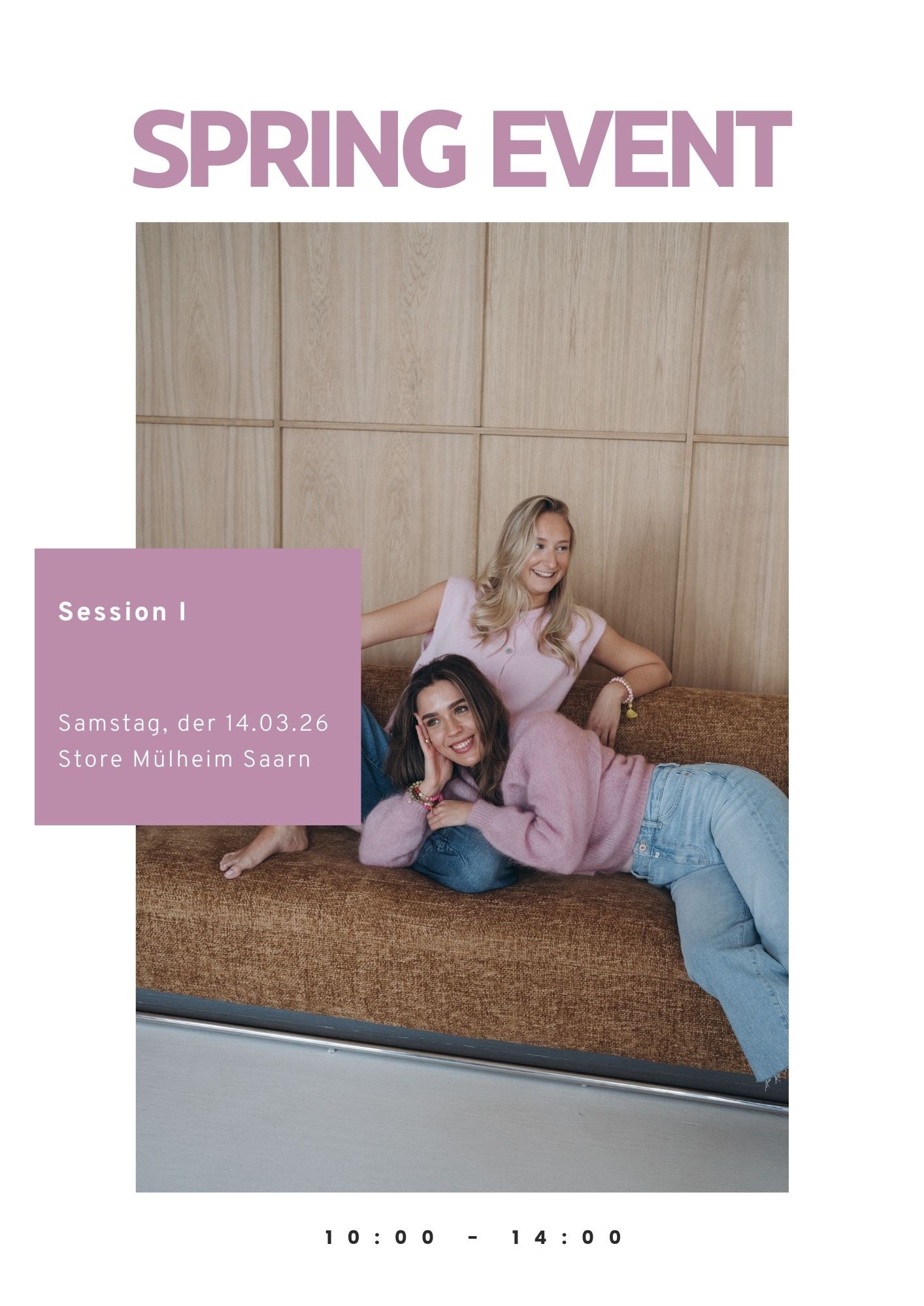 Eintrittskarte Spring-Event 2026 – Session 1 (10:00 – 14:00h)