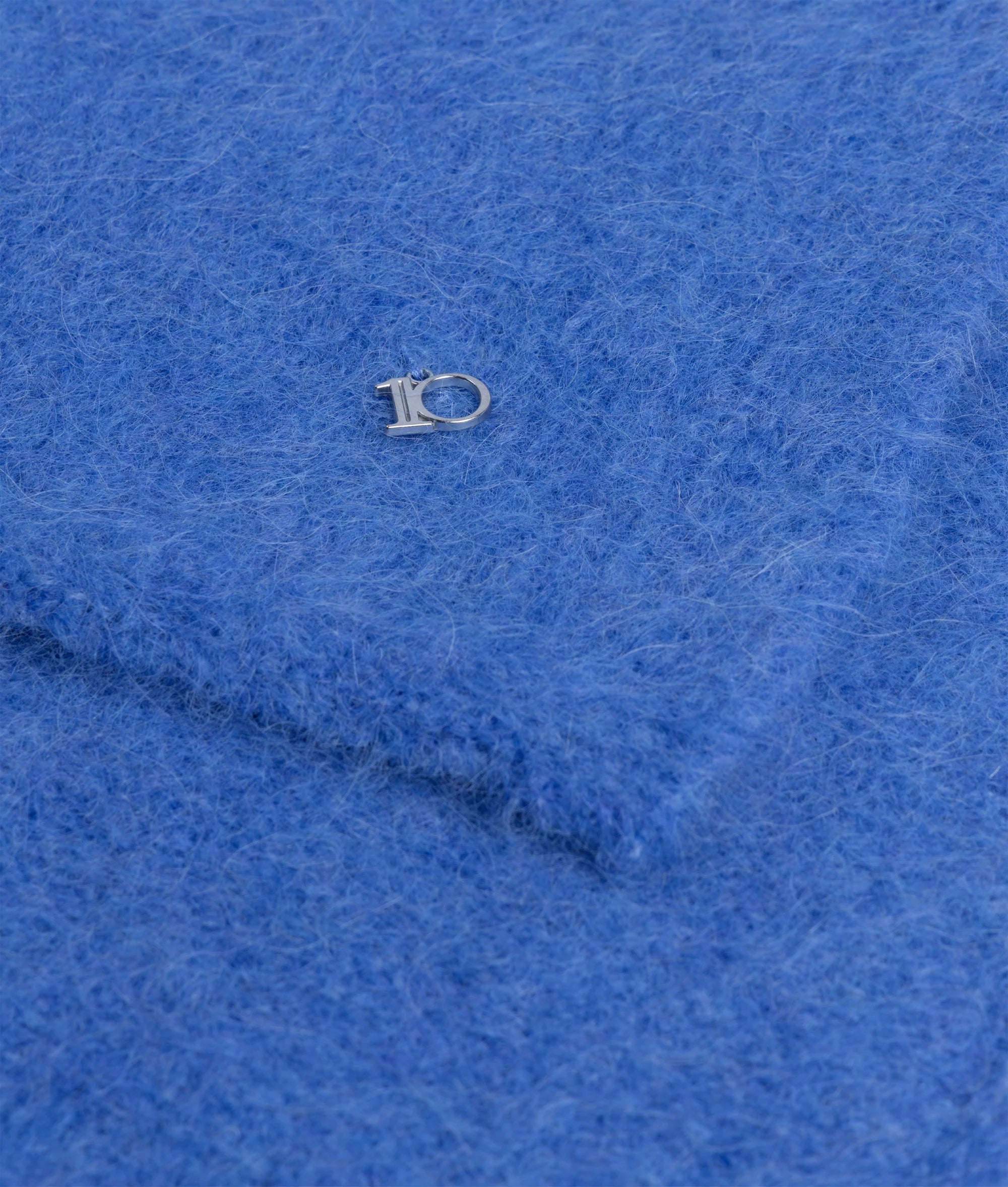 Hairy Knit Scarf ultramarine