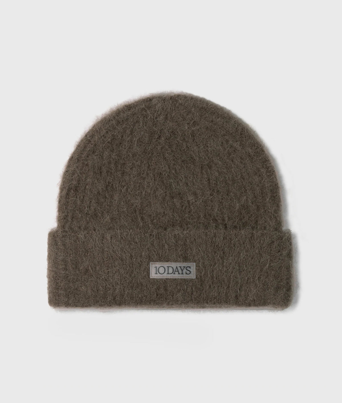 Hairy Knit Beanie Portobello