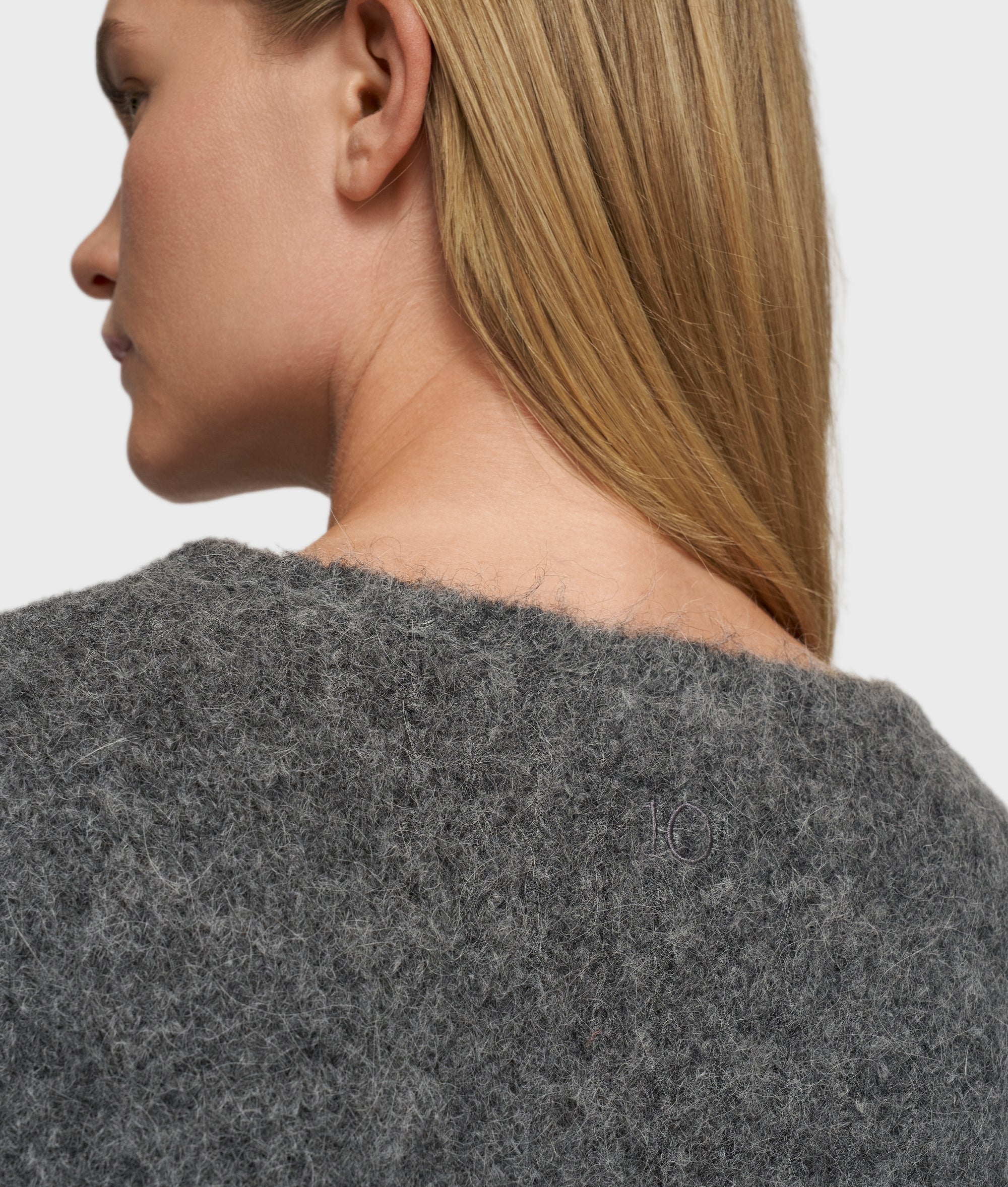 V-Neck Hairy Knit Sweater