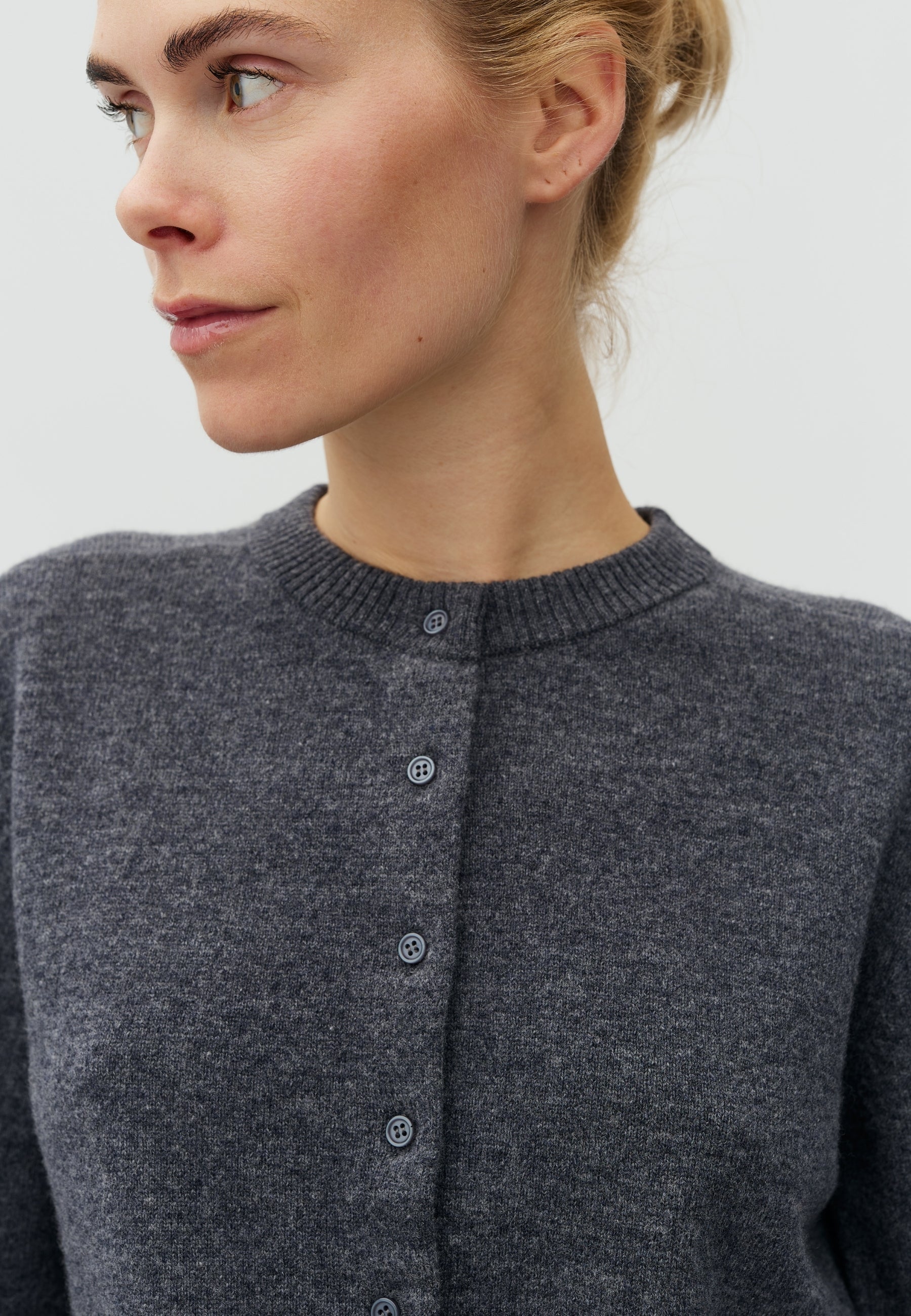 Cardigan "Averie-M" dark grey melange