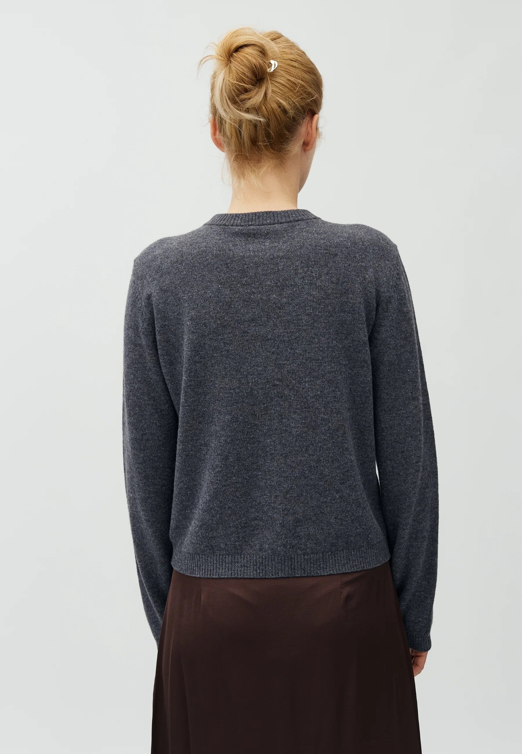 Cardigan "Averie-M" dark grey melange